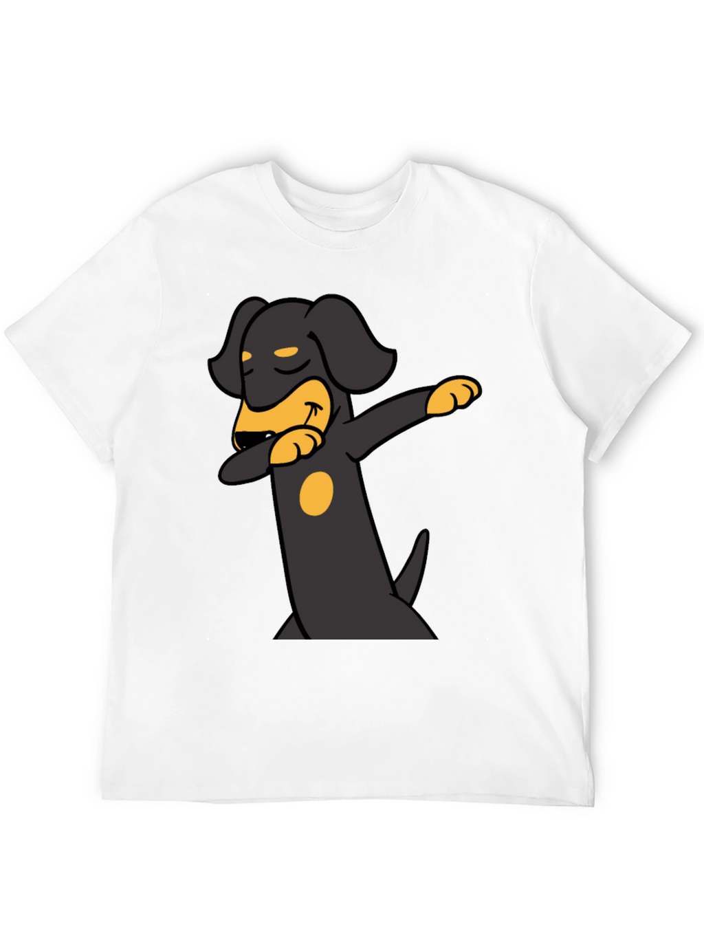 Dabbing Dachshund Graphic Tee - Black