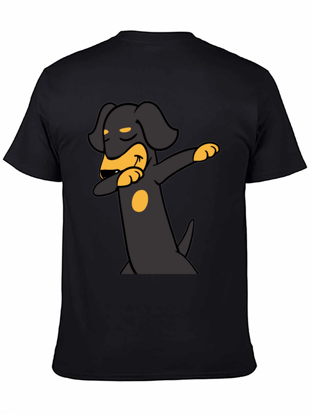Dabbing Dachshund Graphic Tee - Black