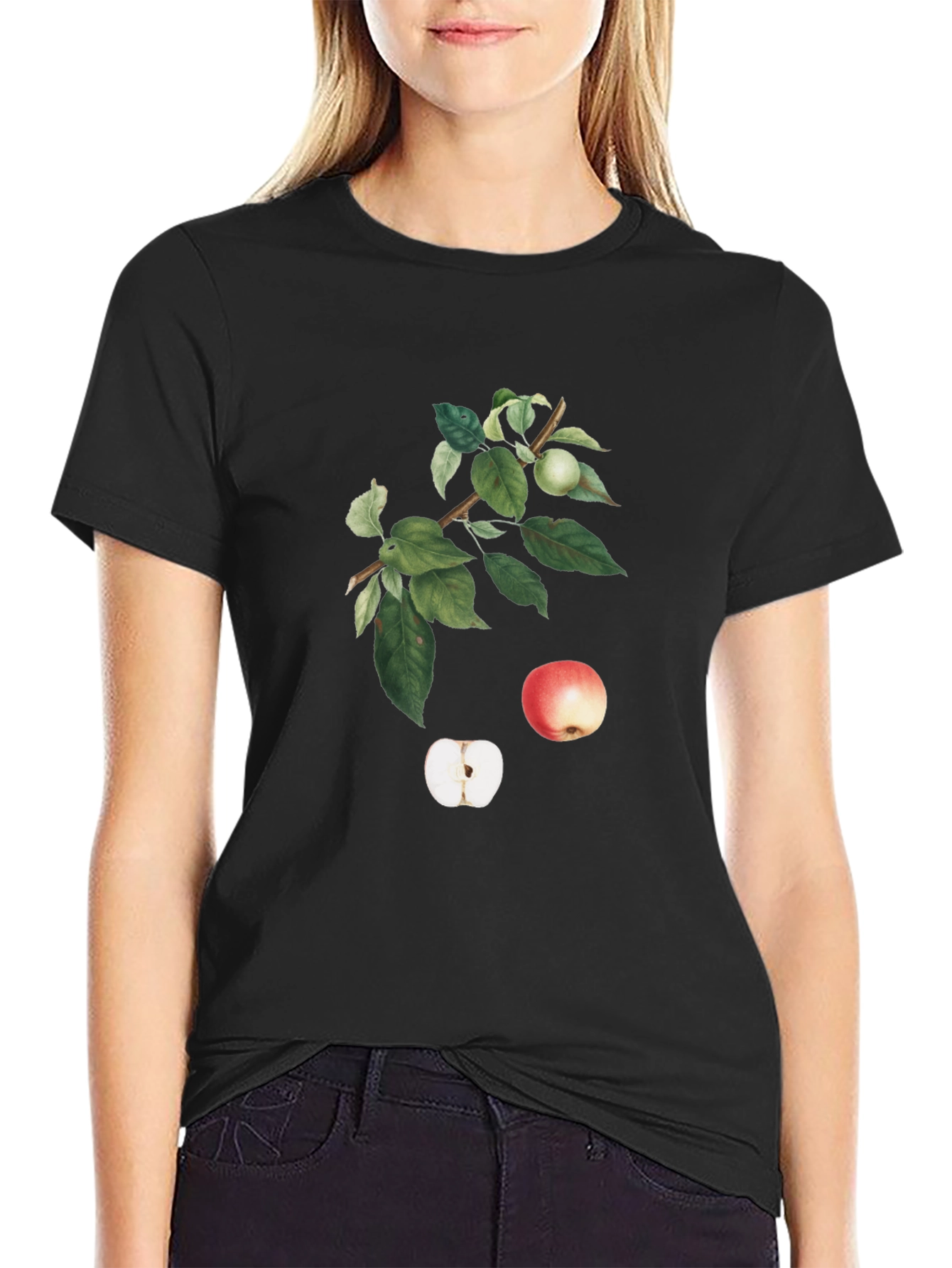 Apple Orchard Graphic T-Shirt - Black