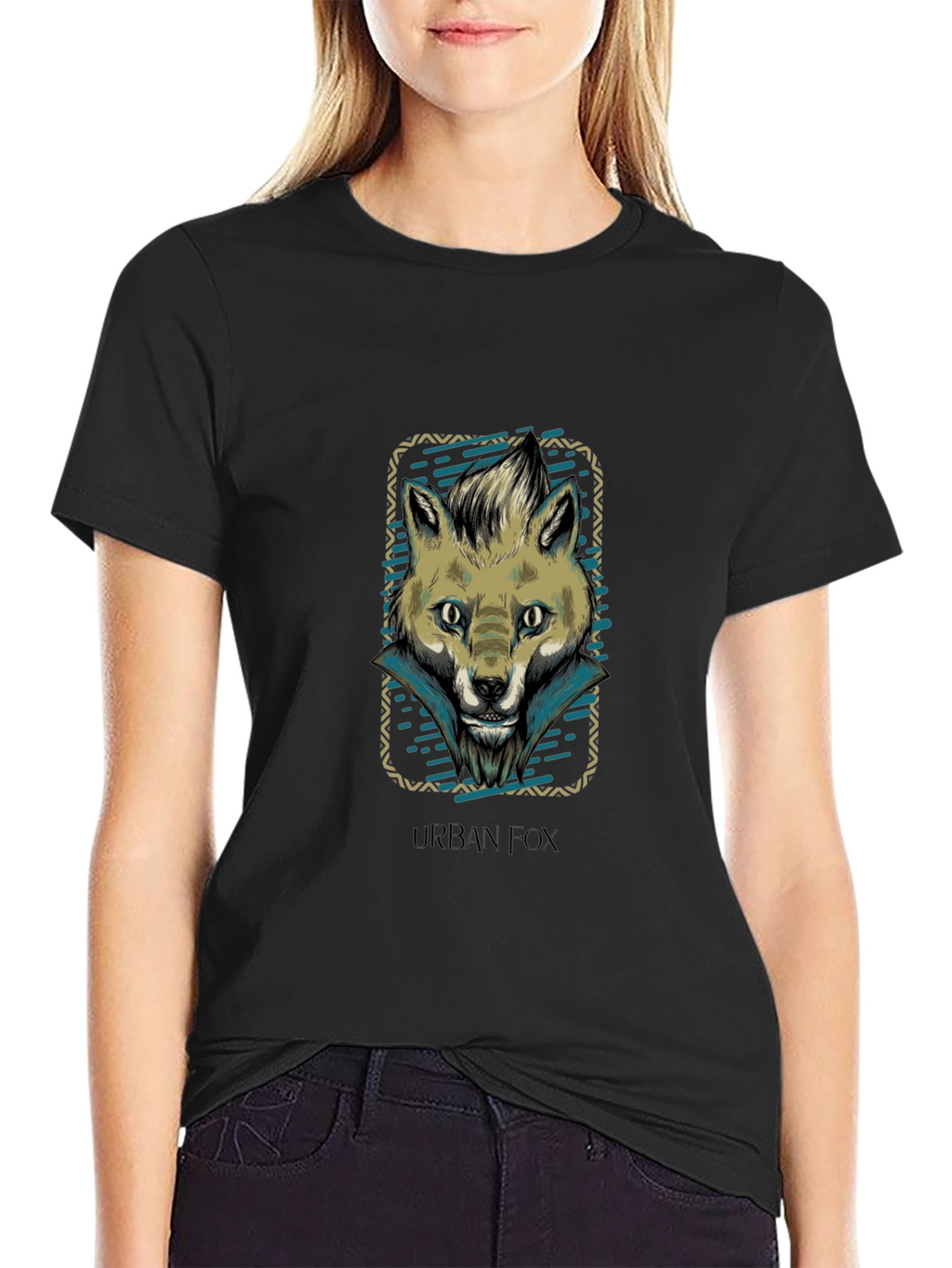 Urban Fox Graphic Print Crew Neck T-Shirt