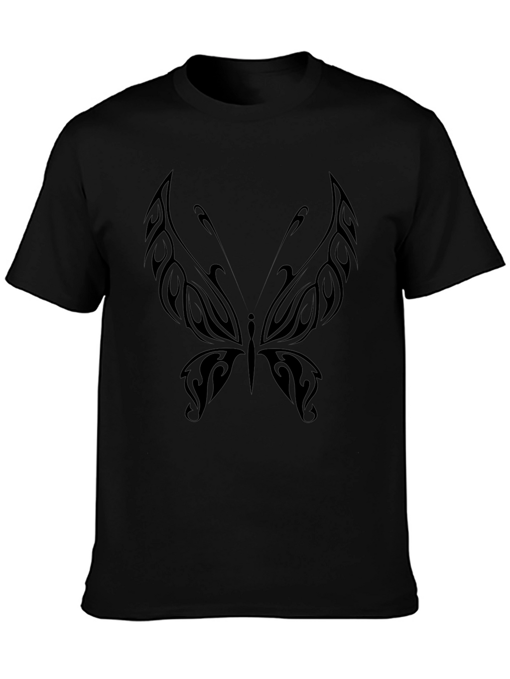 Butterfly Tattoo Graphic Black T-Shirt