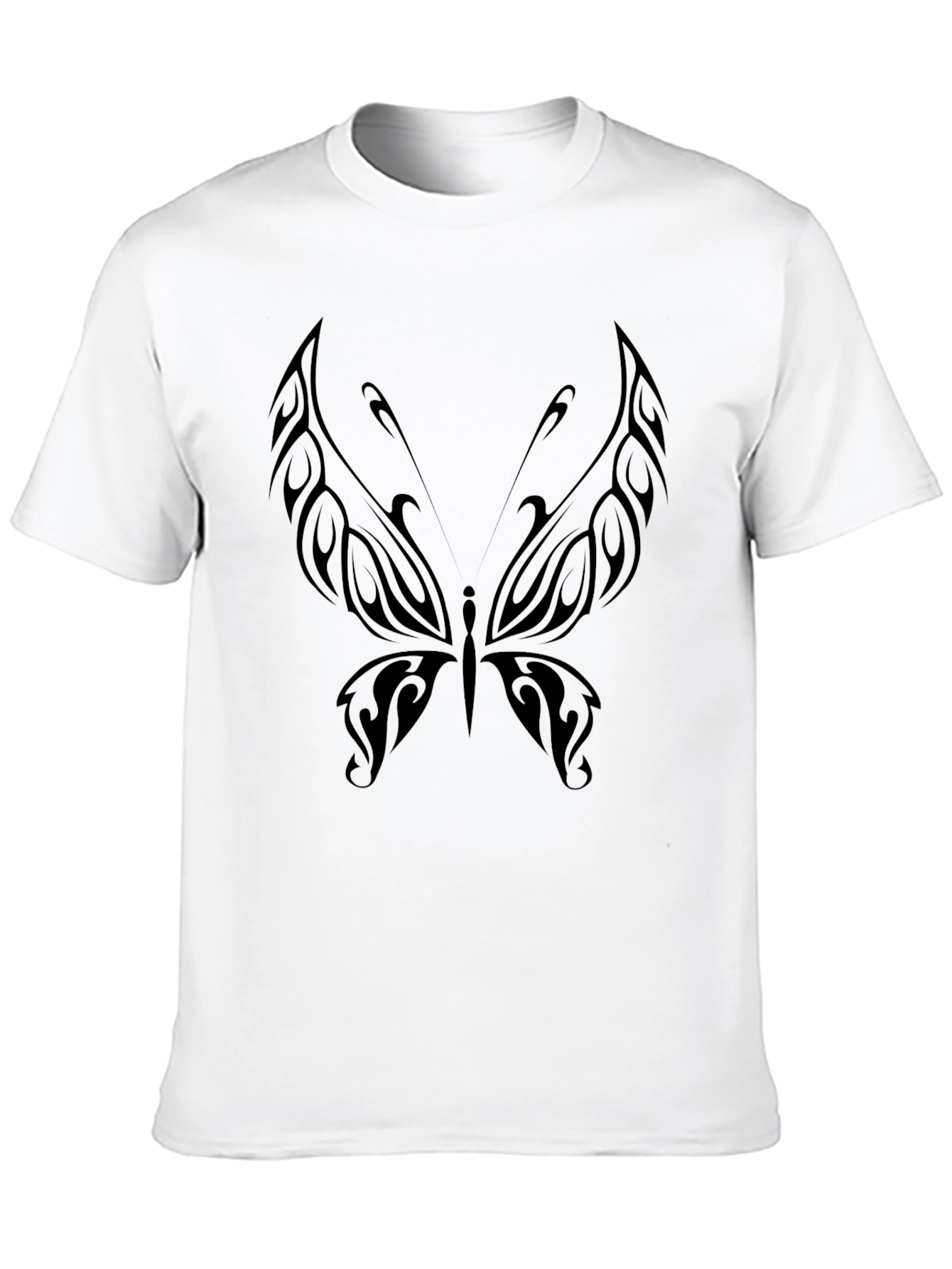 Butterfly Tattoo Graphic Black T-Shirt