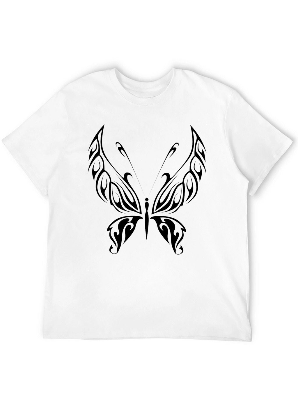 Butterfly Tattoo Graphic Black T-Shirt