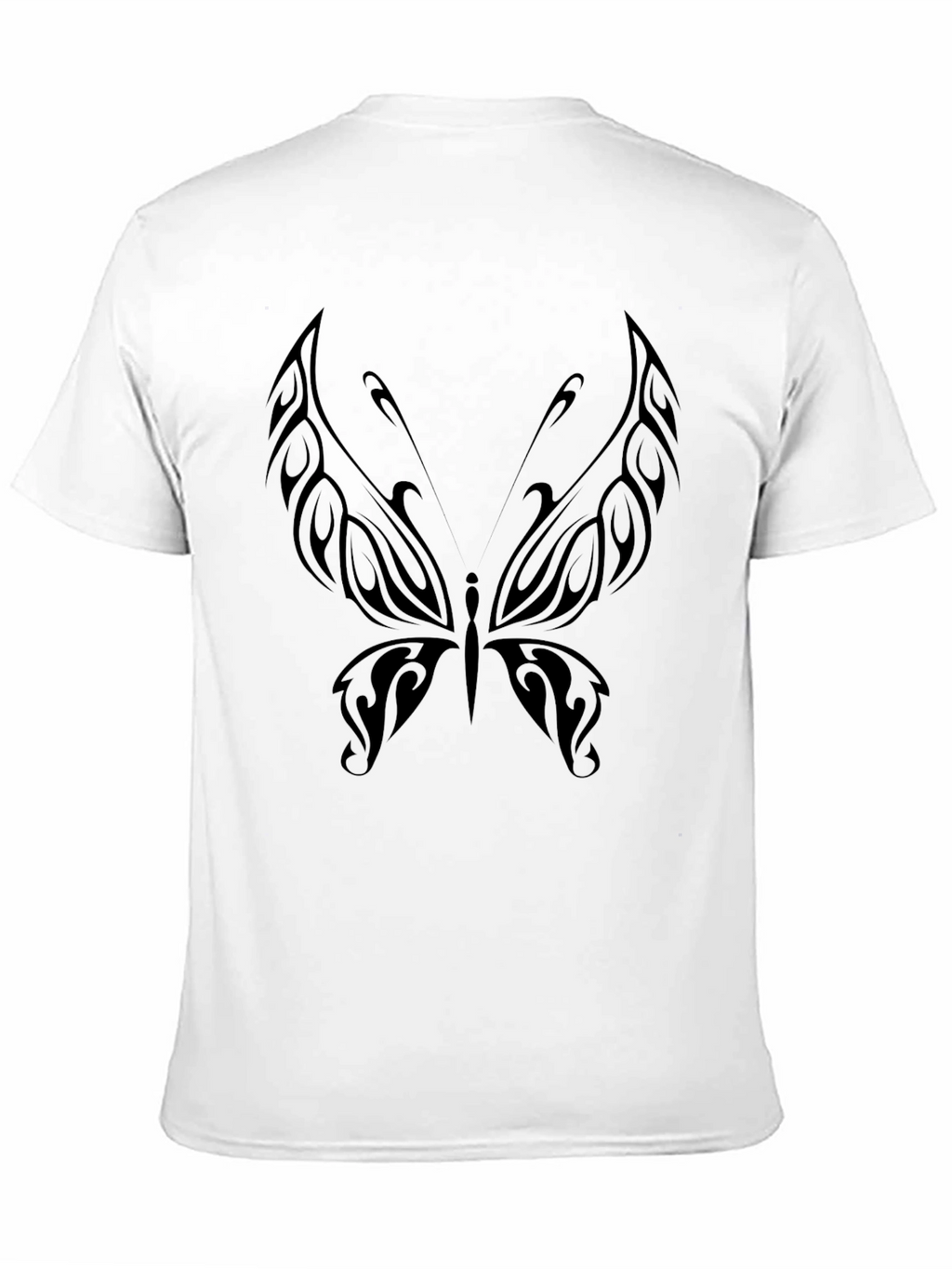 Butterfly Tattoo Graphic Black T-Shirt