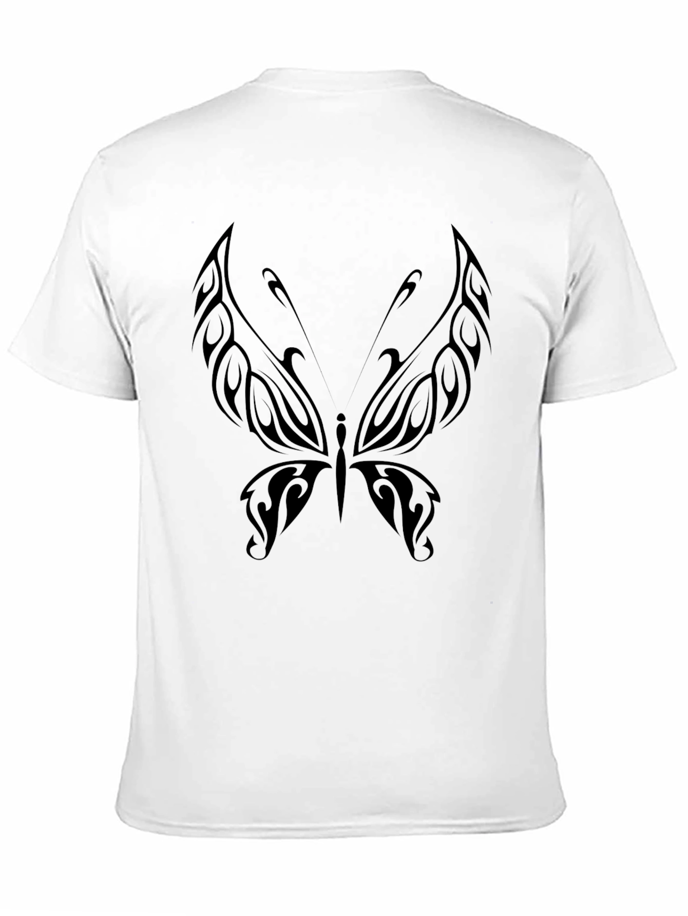 Butterfly Tattoo Graphic Black T-Shirt