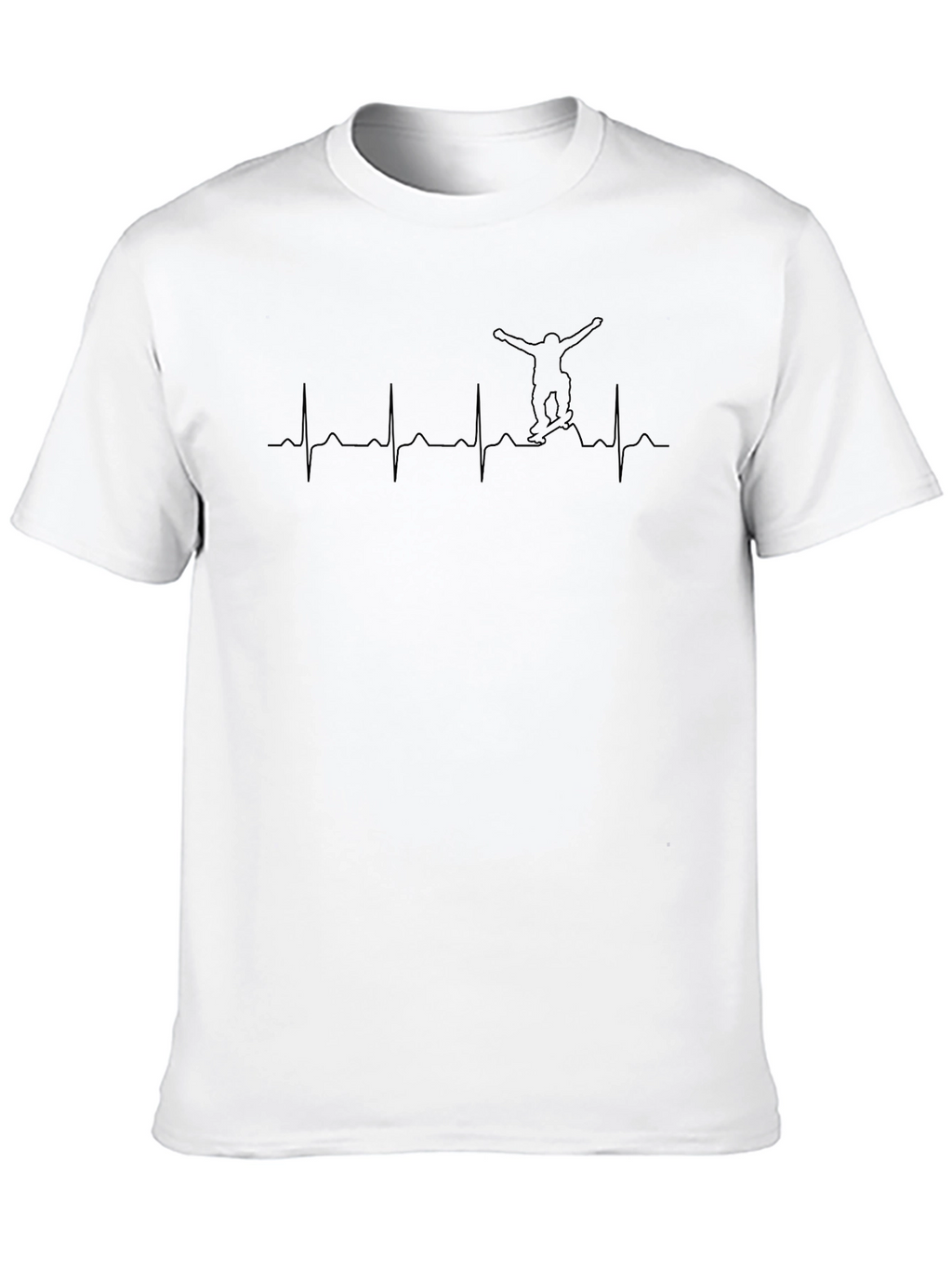 Snowboarding Heartbeat Graphic T-Shirt