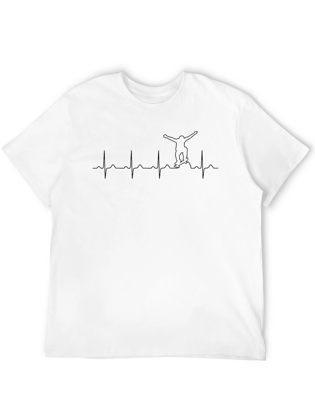 Snowboarding Heartbeat Graphic T-Shirt