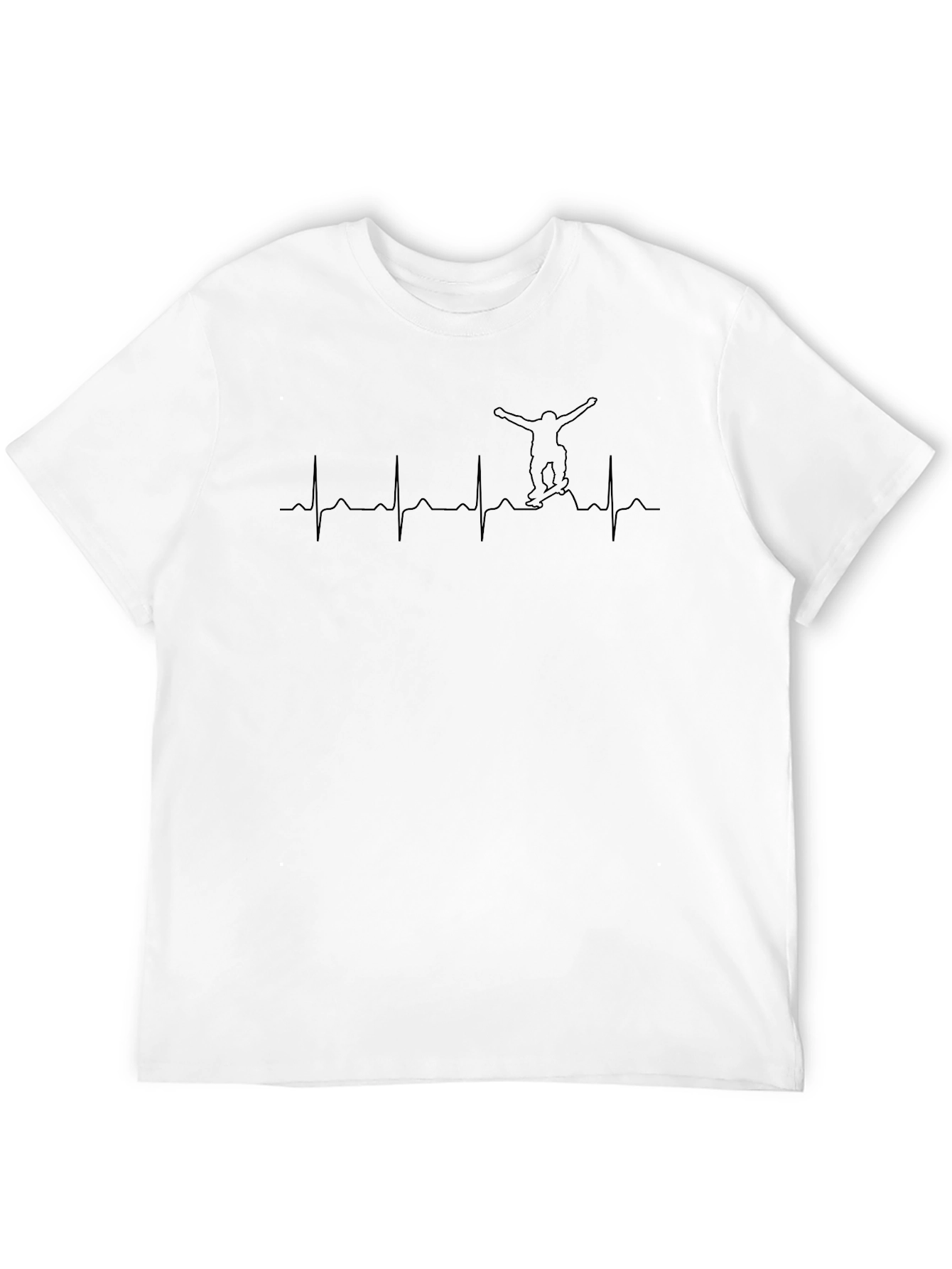 Snowboarding Heartbeat Graphic T-Shirt