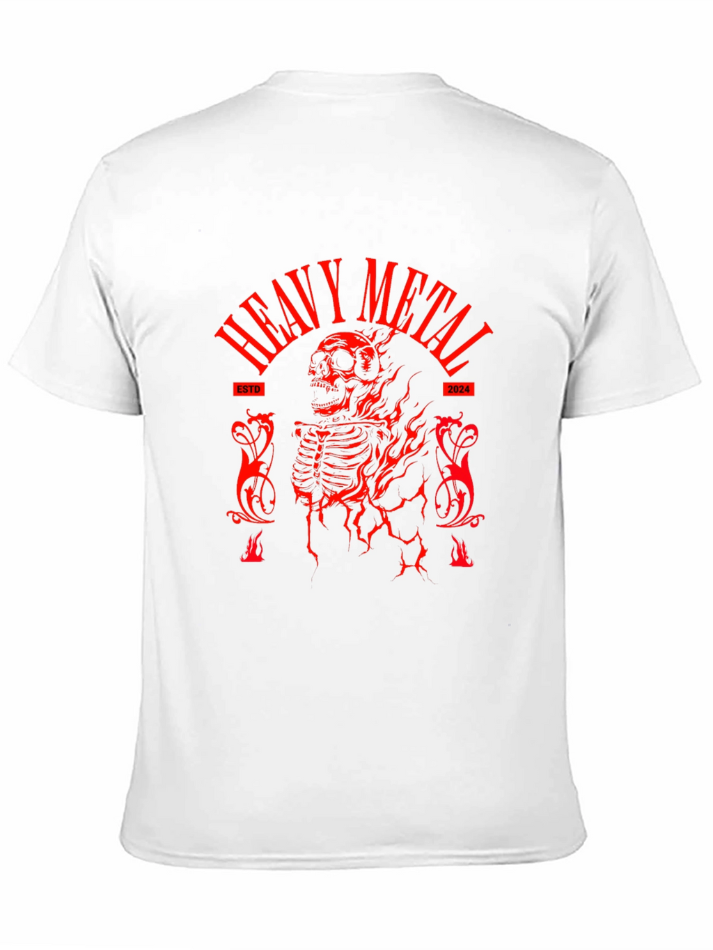 Heavy Metal Skeleton Black T-Shirt