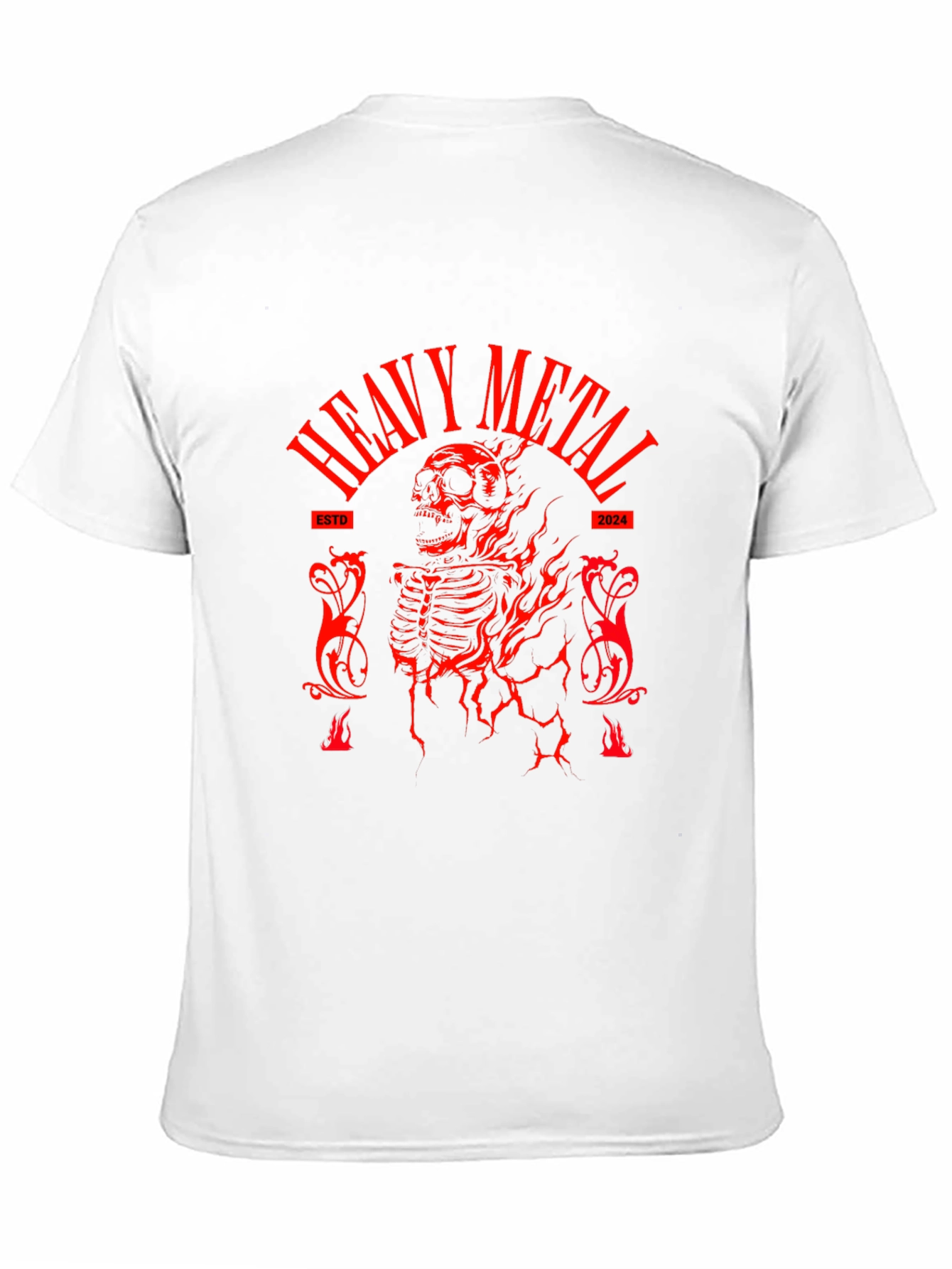 Heavy Metal Skeleton Black T-Shirt