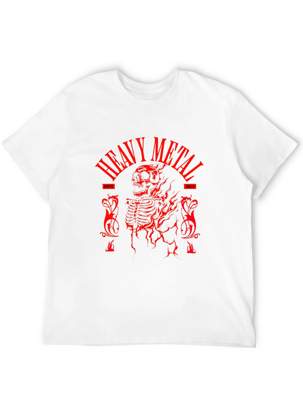 Heavy Metal Skeleton Black T-Shirt