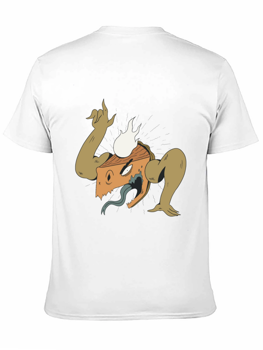 Mens Black Graphic T-Shirt - Monster Cartoon Design