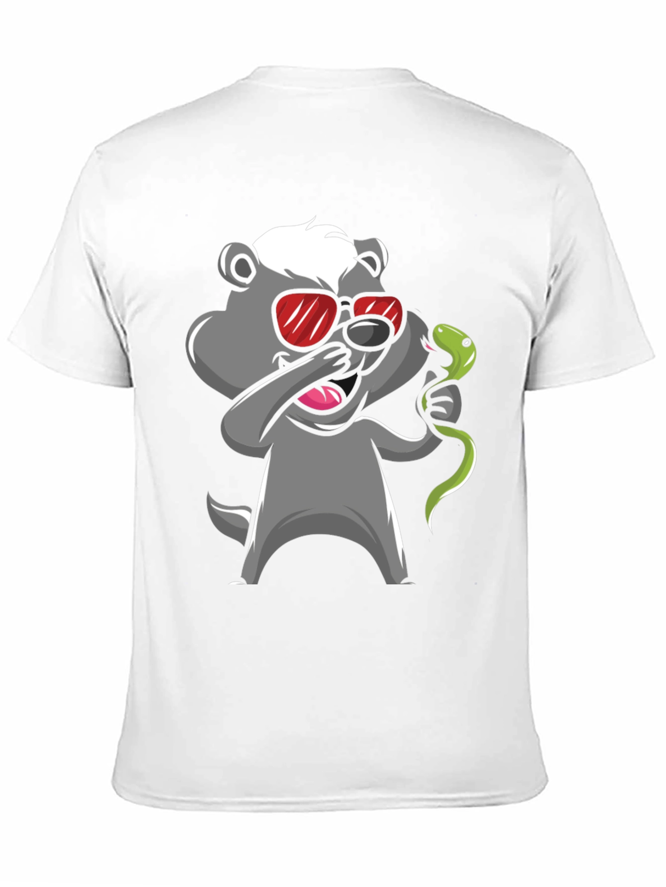 Dabbing Honey Badger with Snake Graphic Tee