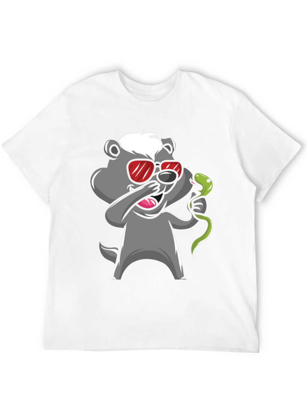 Dabbing Honey Badger with Snake Graphic Tee