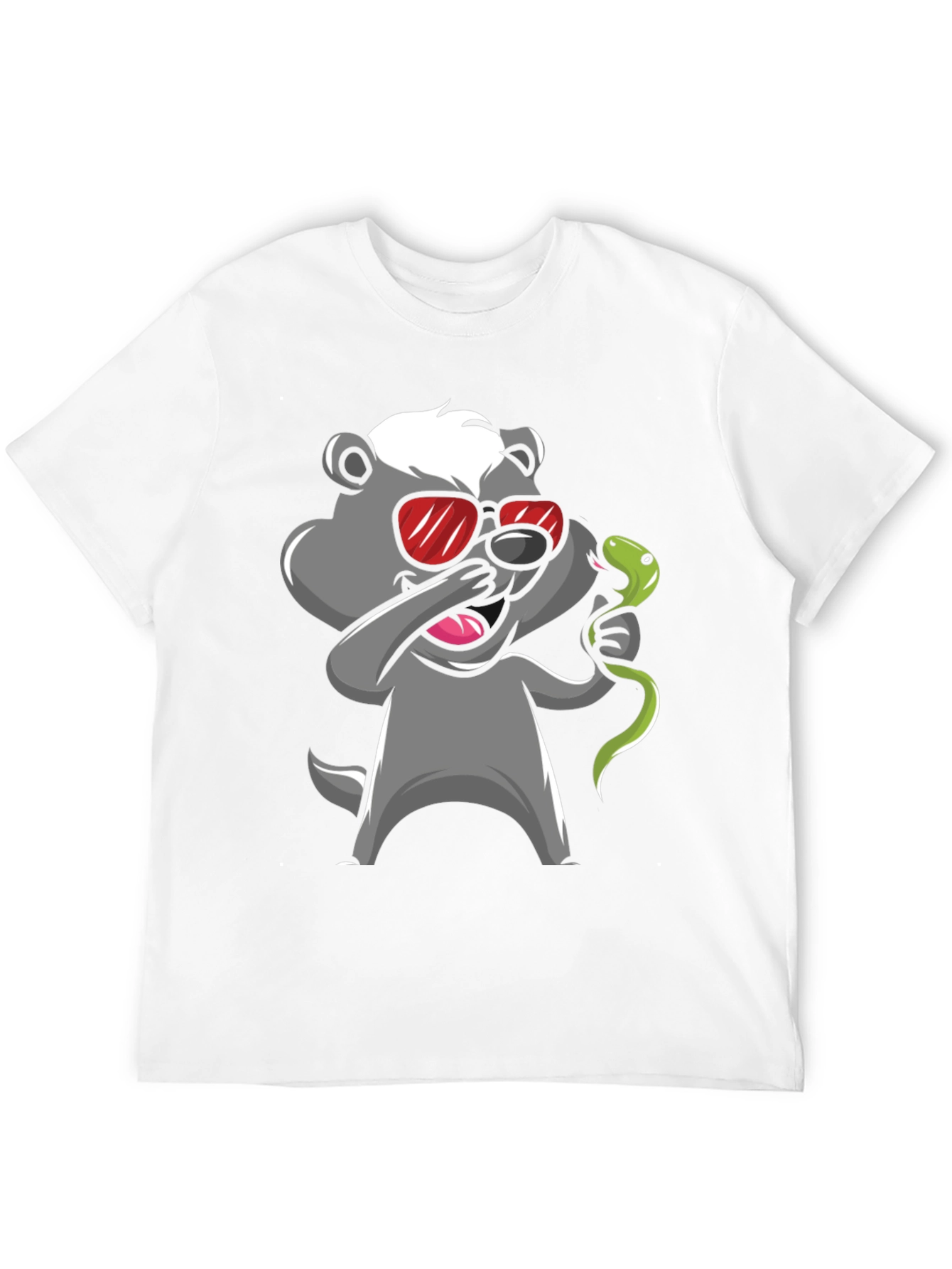 Dabbing Honey Badger with Snake Graphic Tee