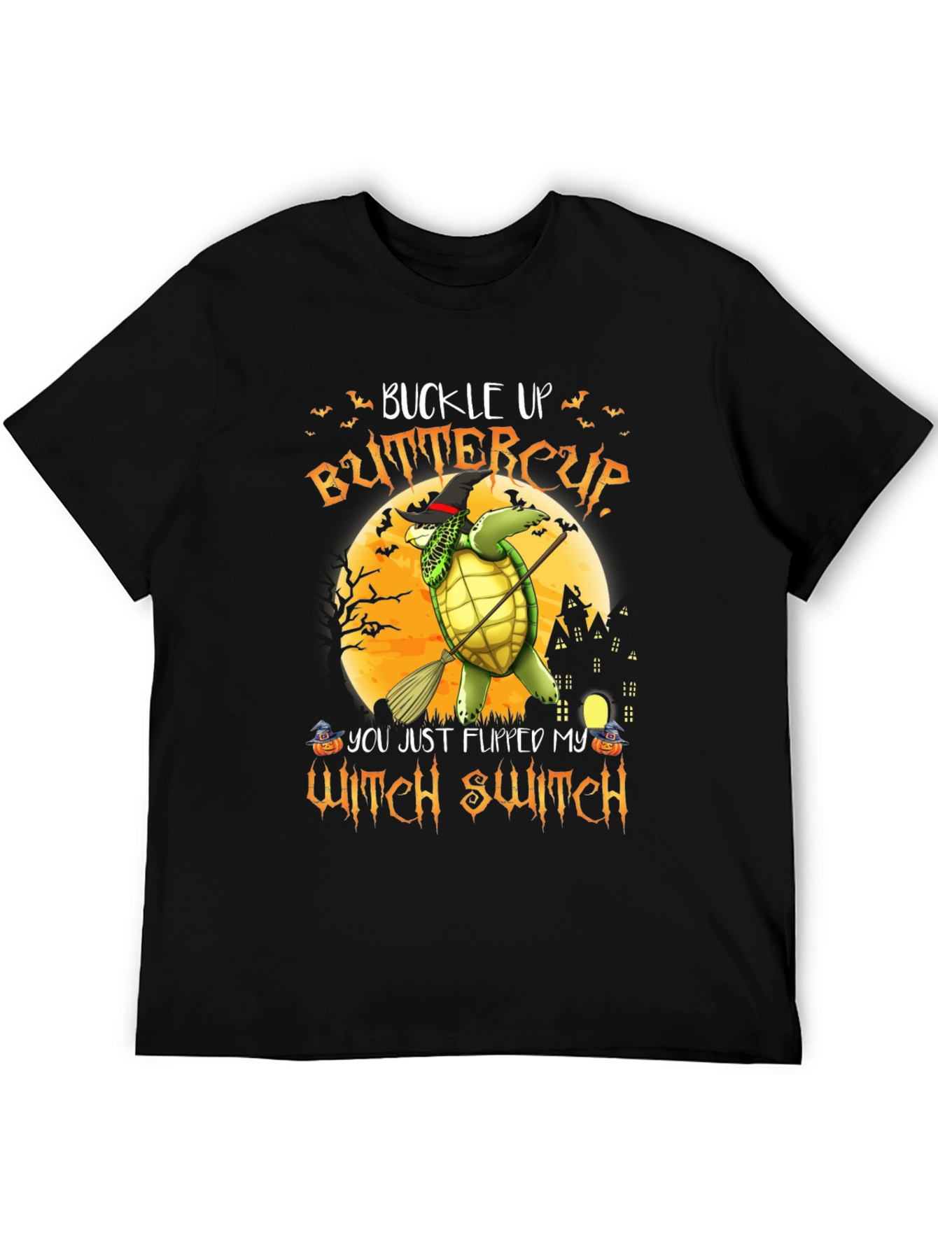 Halloween Turtle Witch T-Shirt - Buckle Up Buttercup