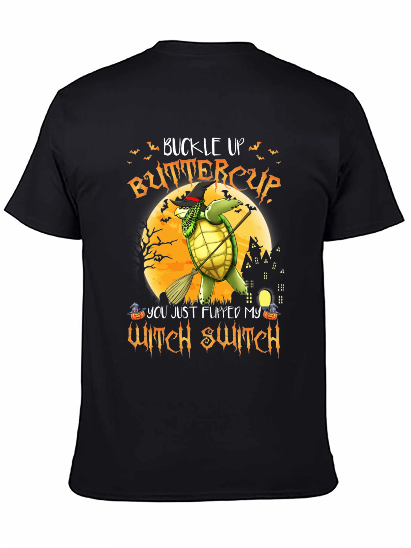 Halloween Turtle Witch T-Shirt - Buckle Up Buttercup