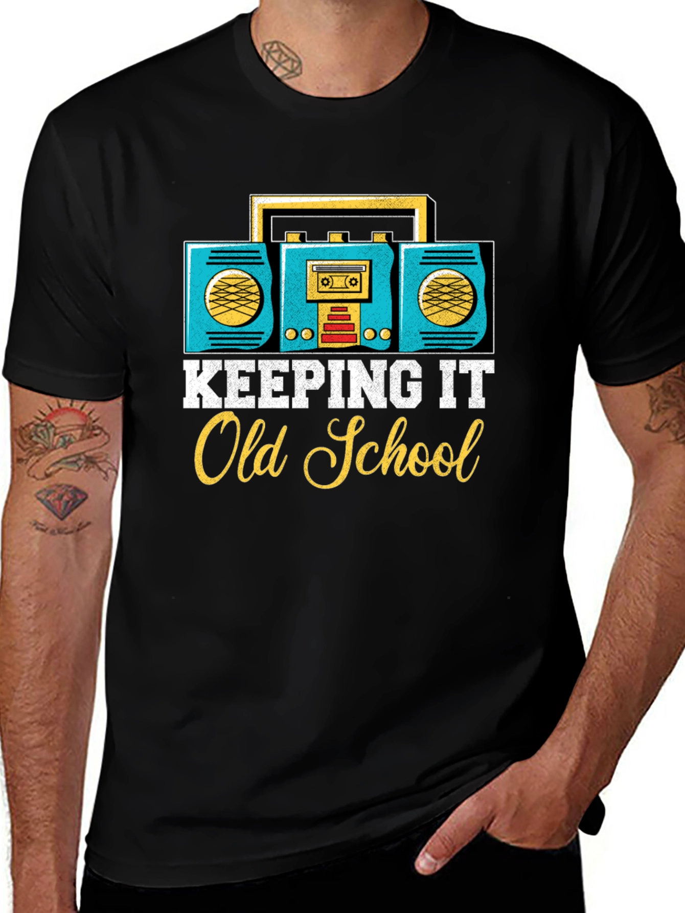 Retro Boombox Old School T-Shirt