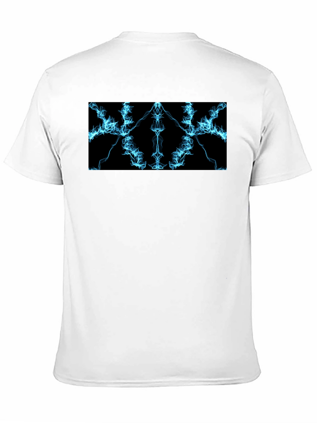 Electric Blue Lightning Graphic Black T-Shirt