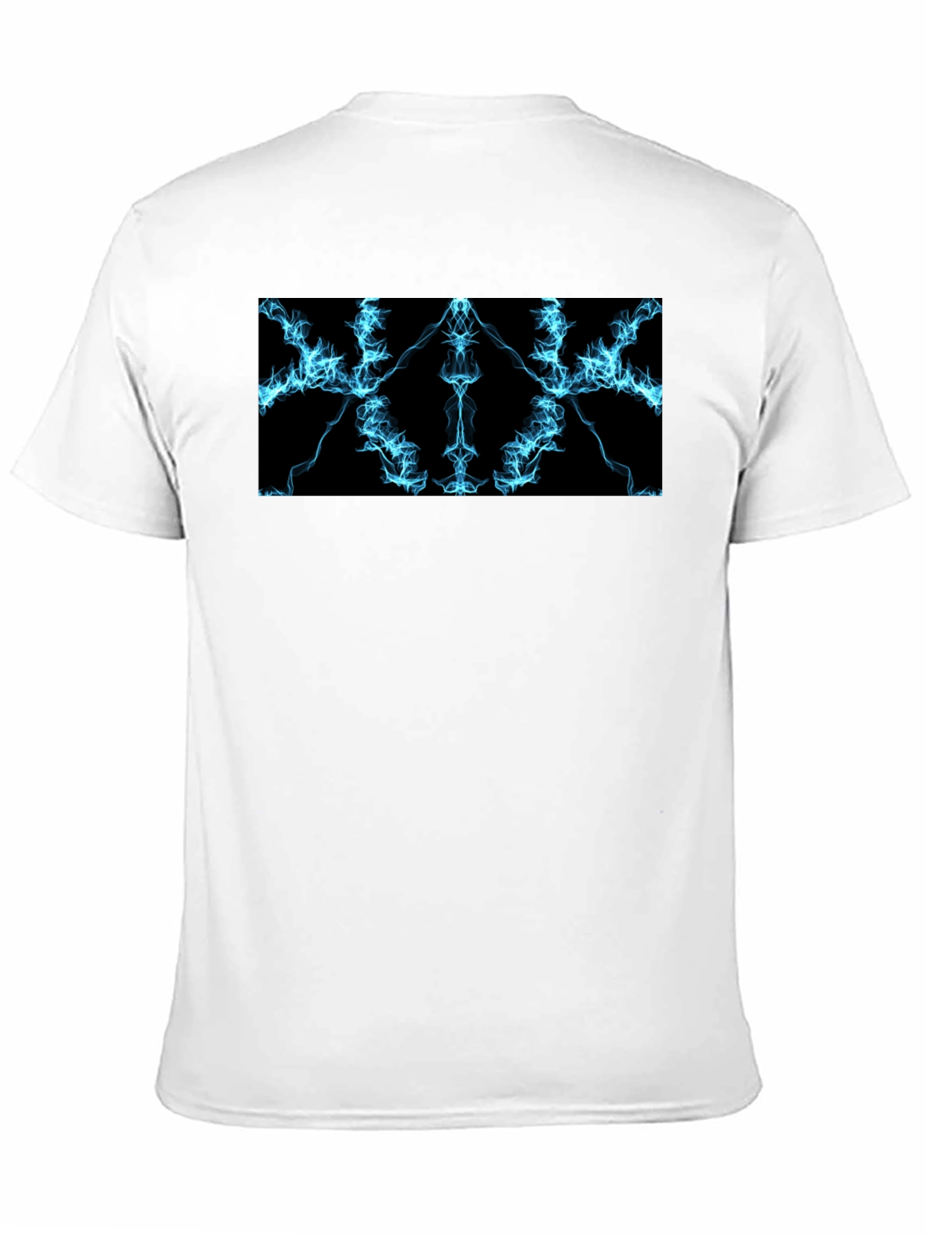 Electric Blue Lightning Graphic Black T-Shirt
