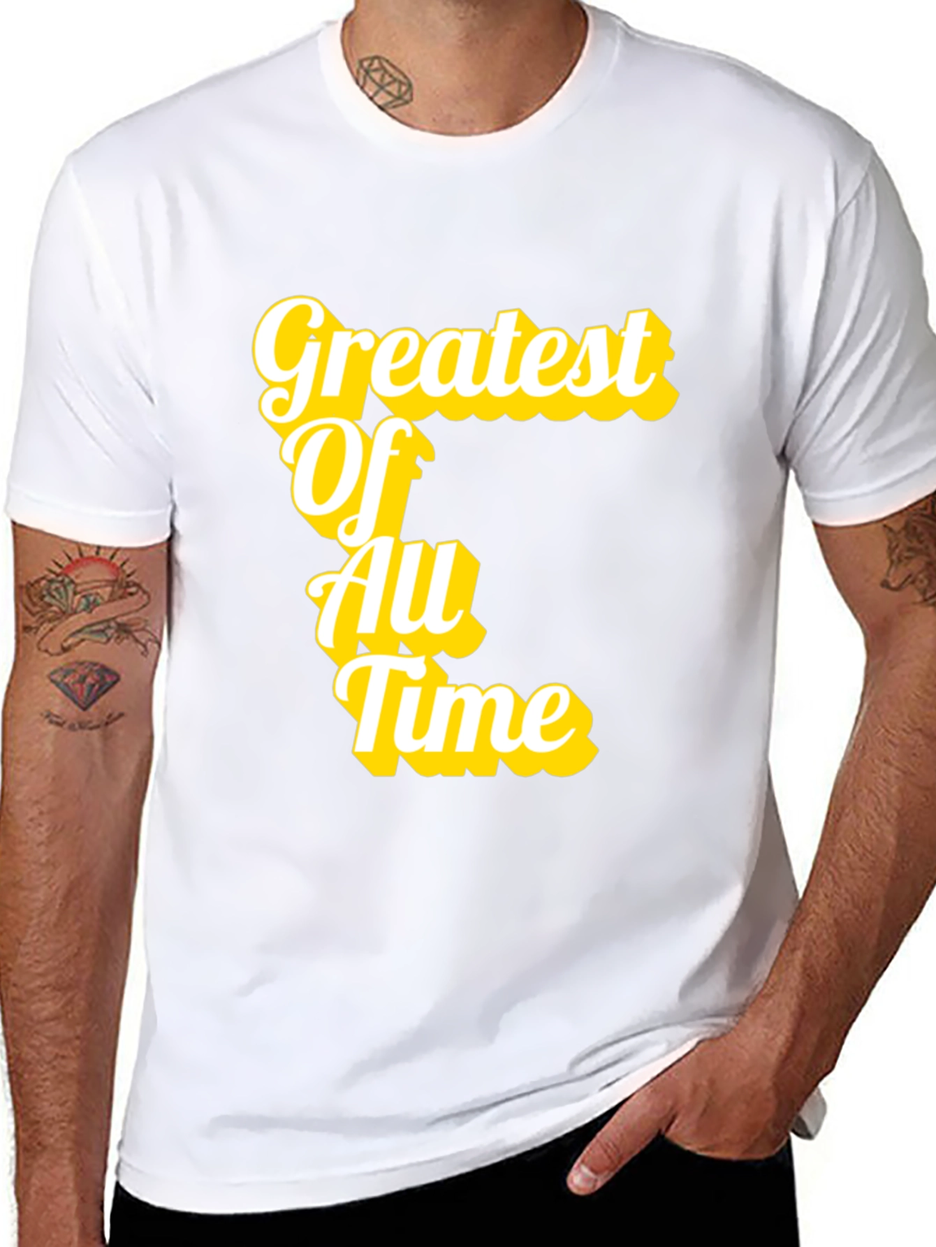 Greatest Of All Time T-Shirt Black Cotton