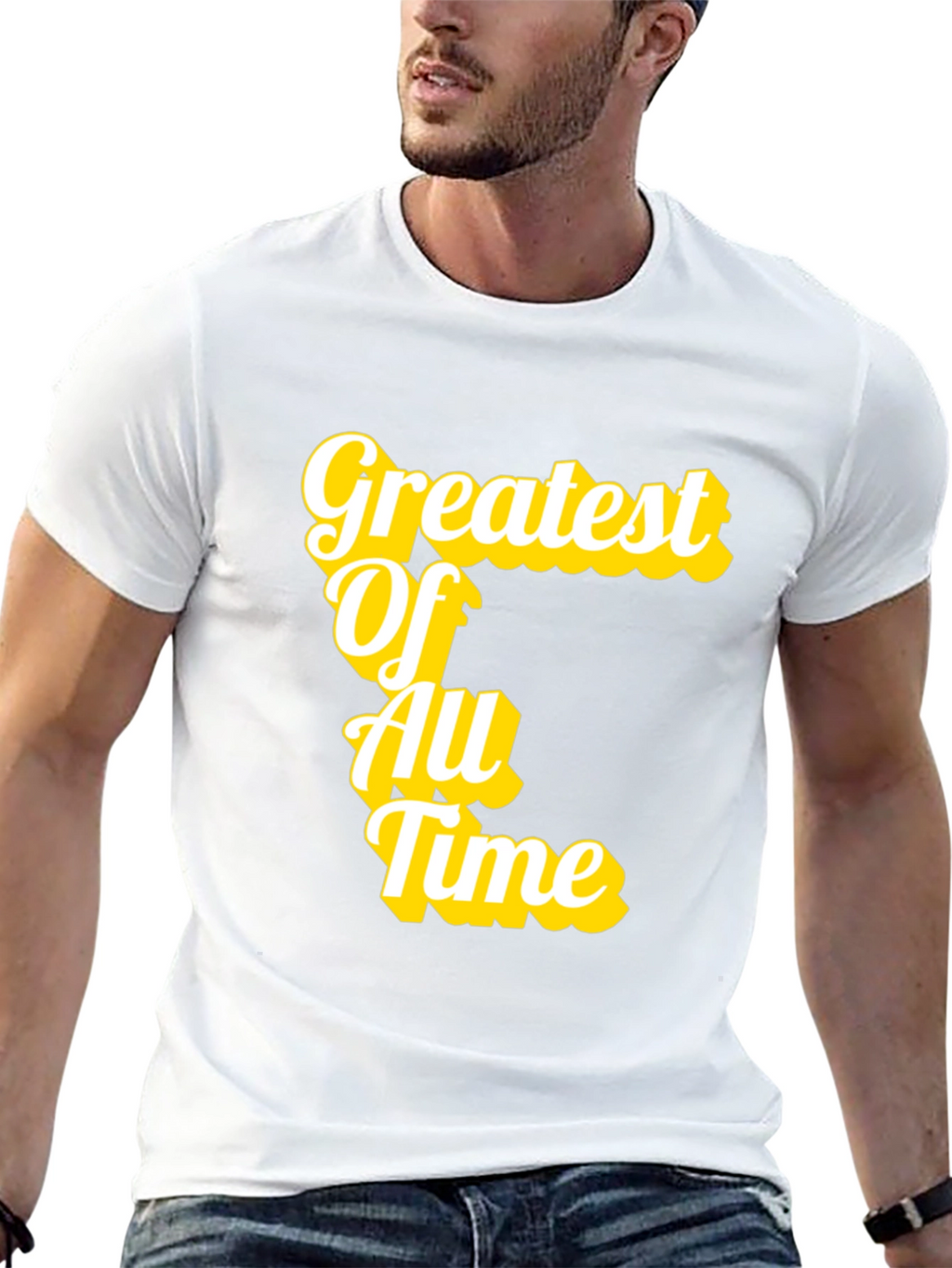 Greatest Of All Time T-Shirt Black Cotton
