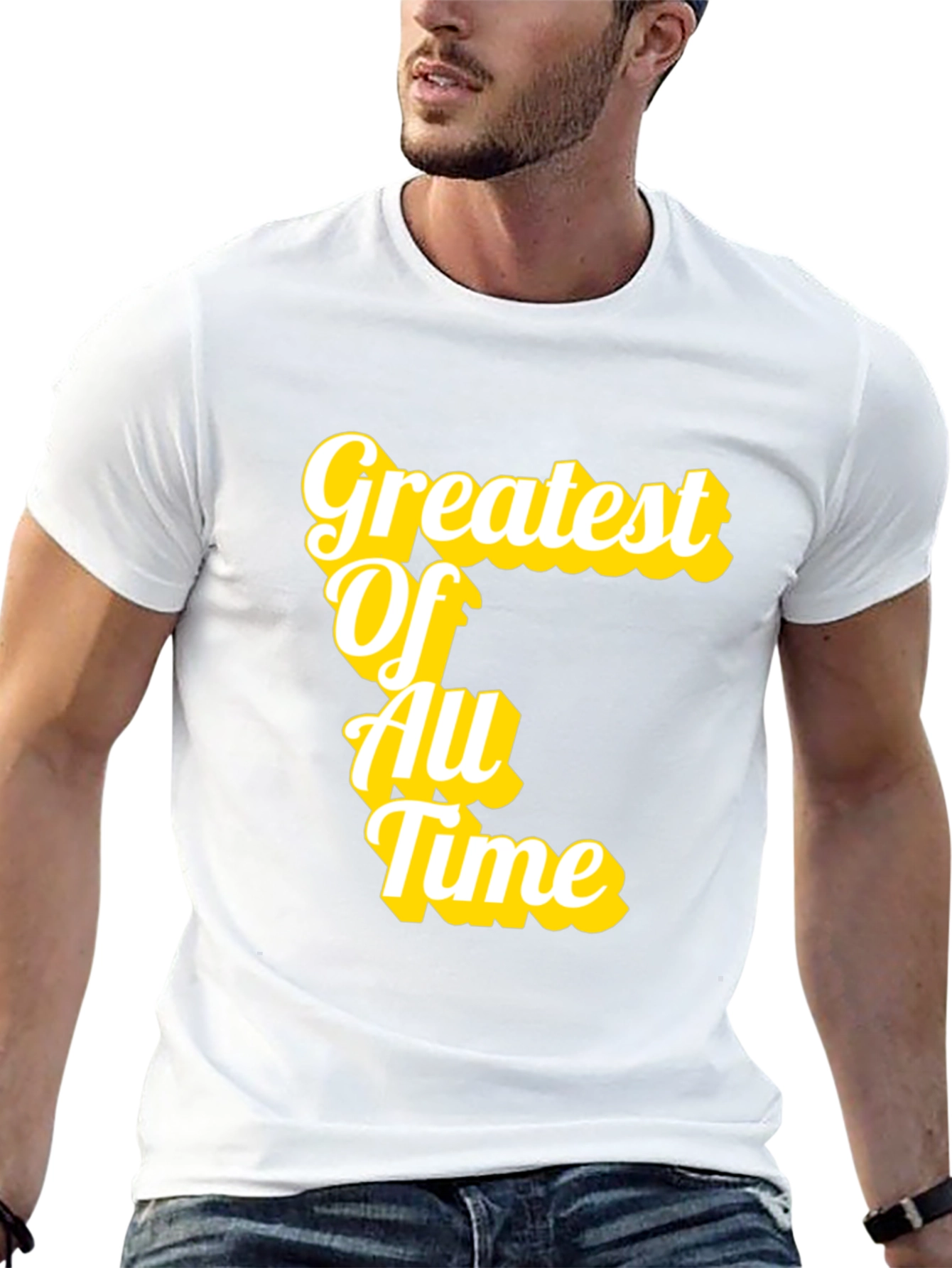 Greatest Of All Time T-Shirt Black Cotton