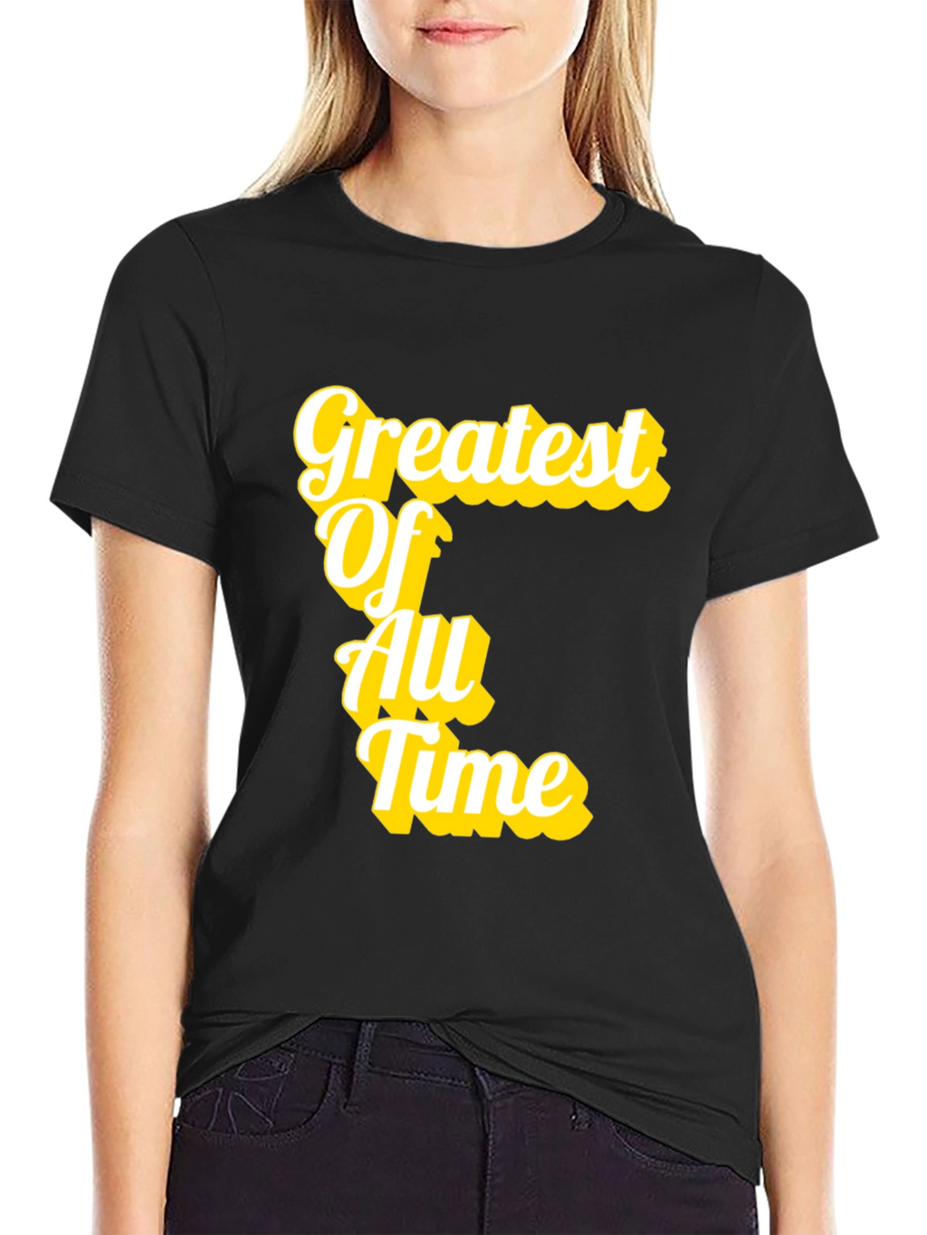 Greatest Of All Time T-Shirt Black Cotton