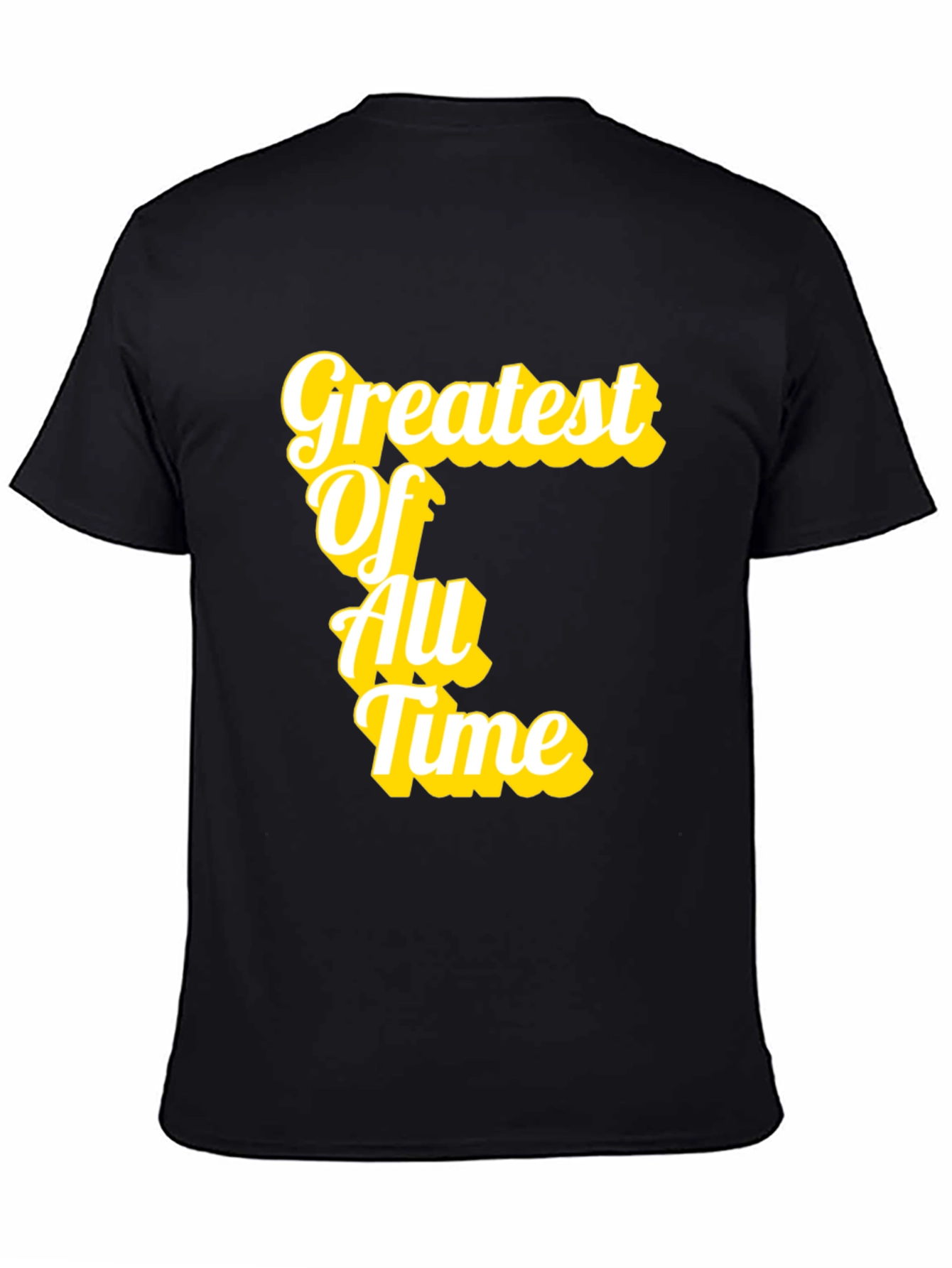 Greatest Of All Time T-Shirt Black Cotton