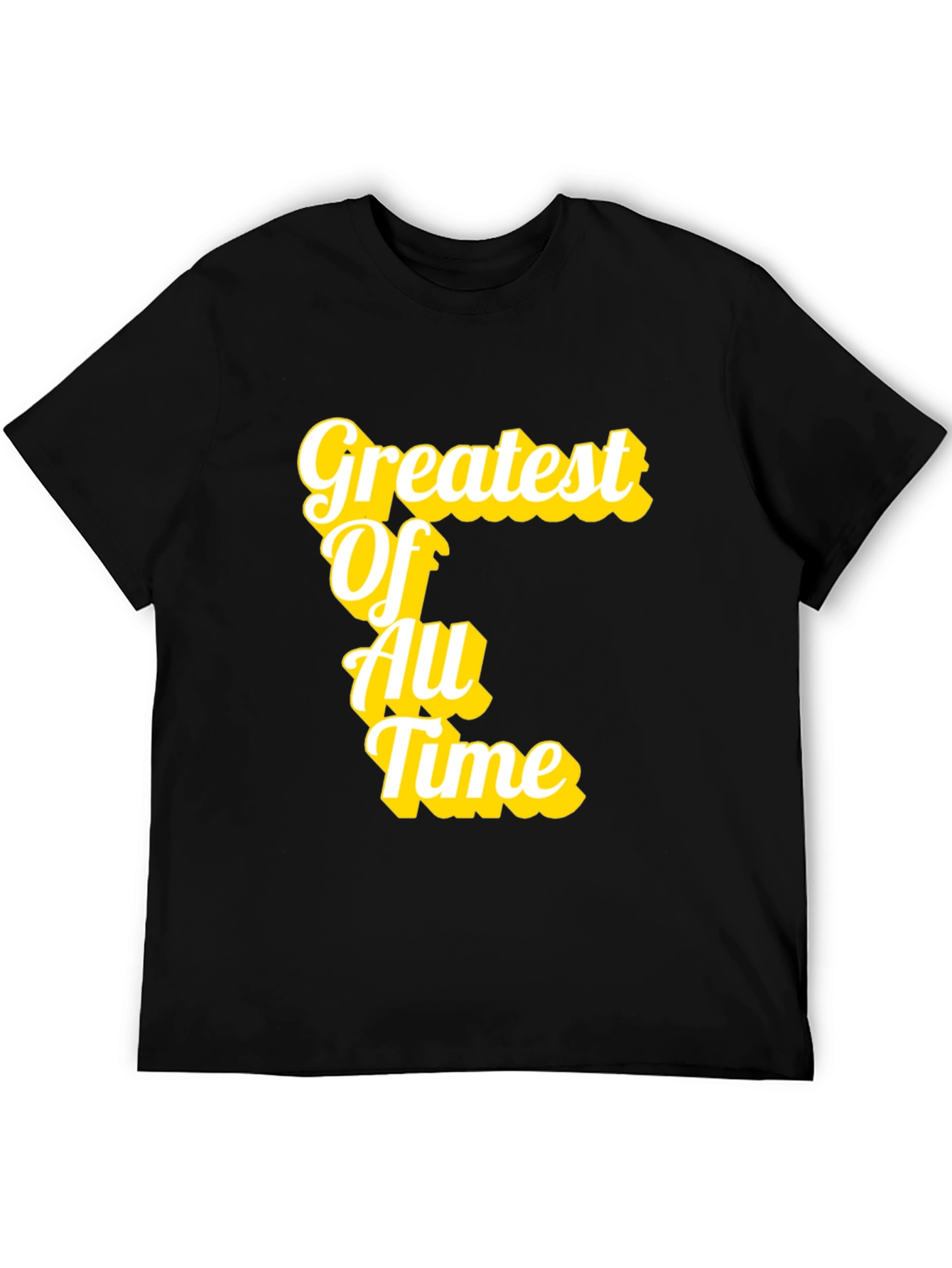 Greatest Of All Time T-Shirt Black Cotton