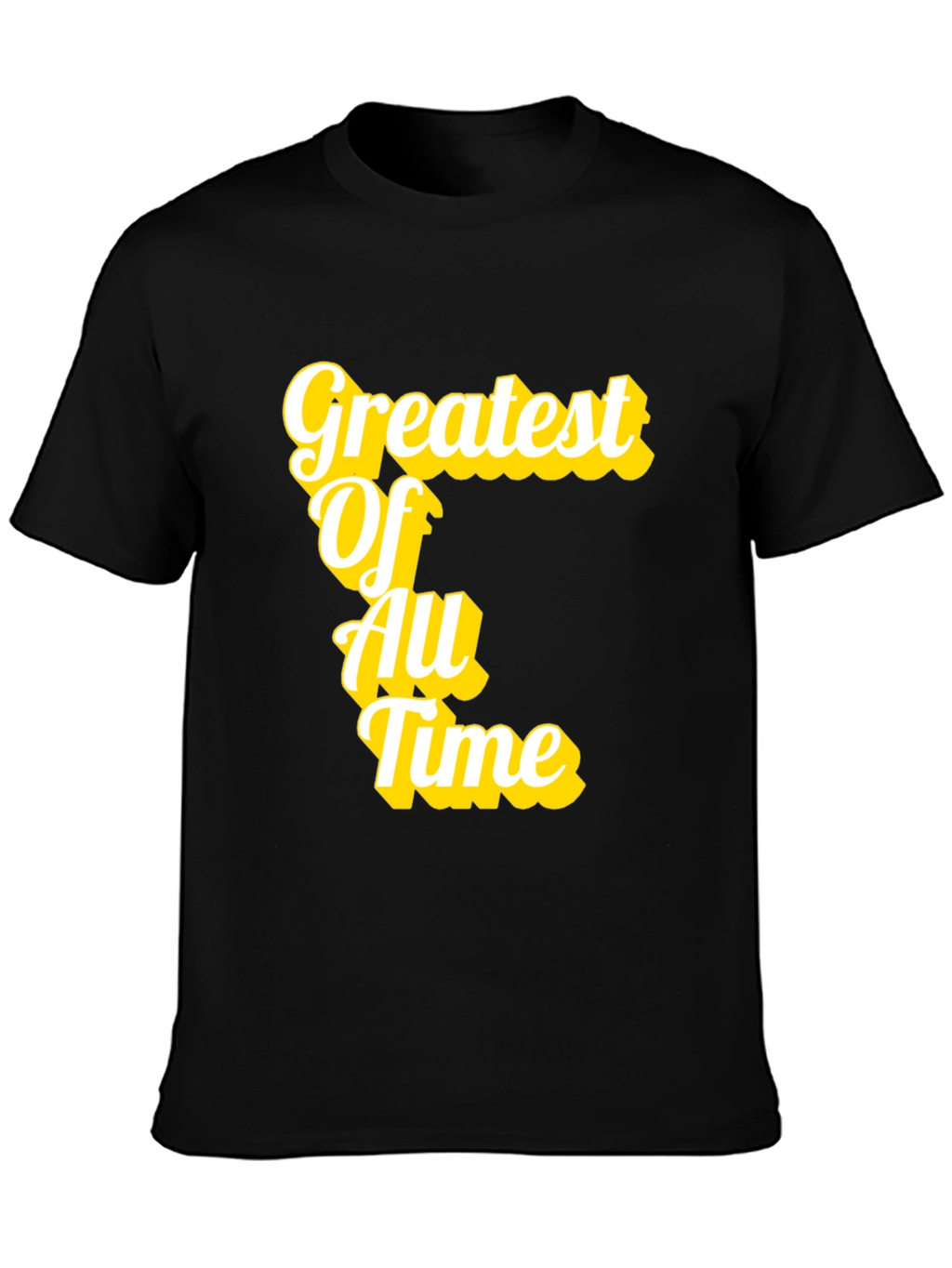 Greatest Of All Time T-Shirt Black Cotton