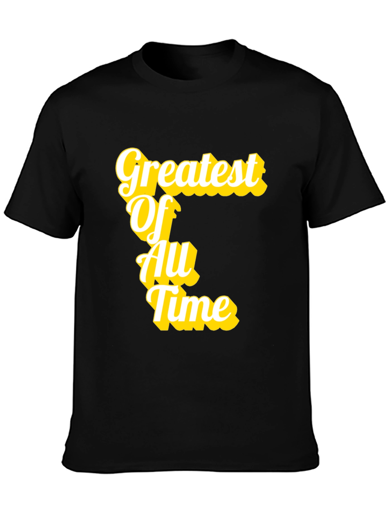 Greatest Of All Time T-Shirt Black Cotton