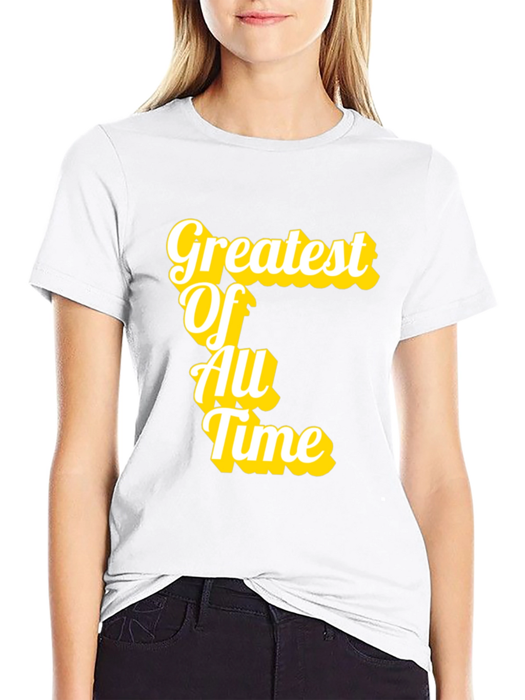 Greatest Of All Time T-Shirt Black Cotton