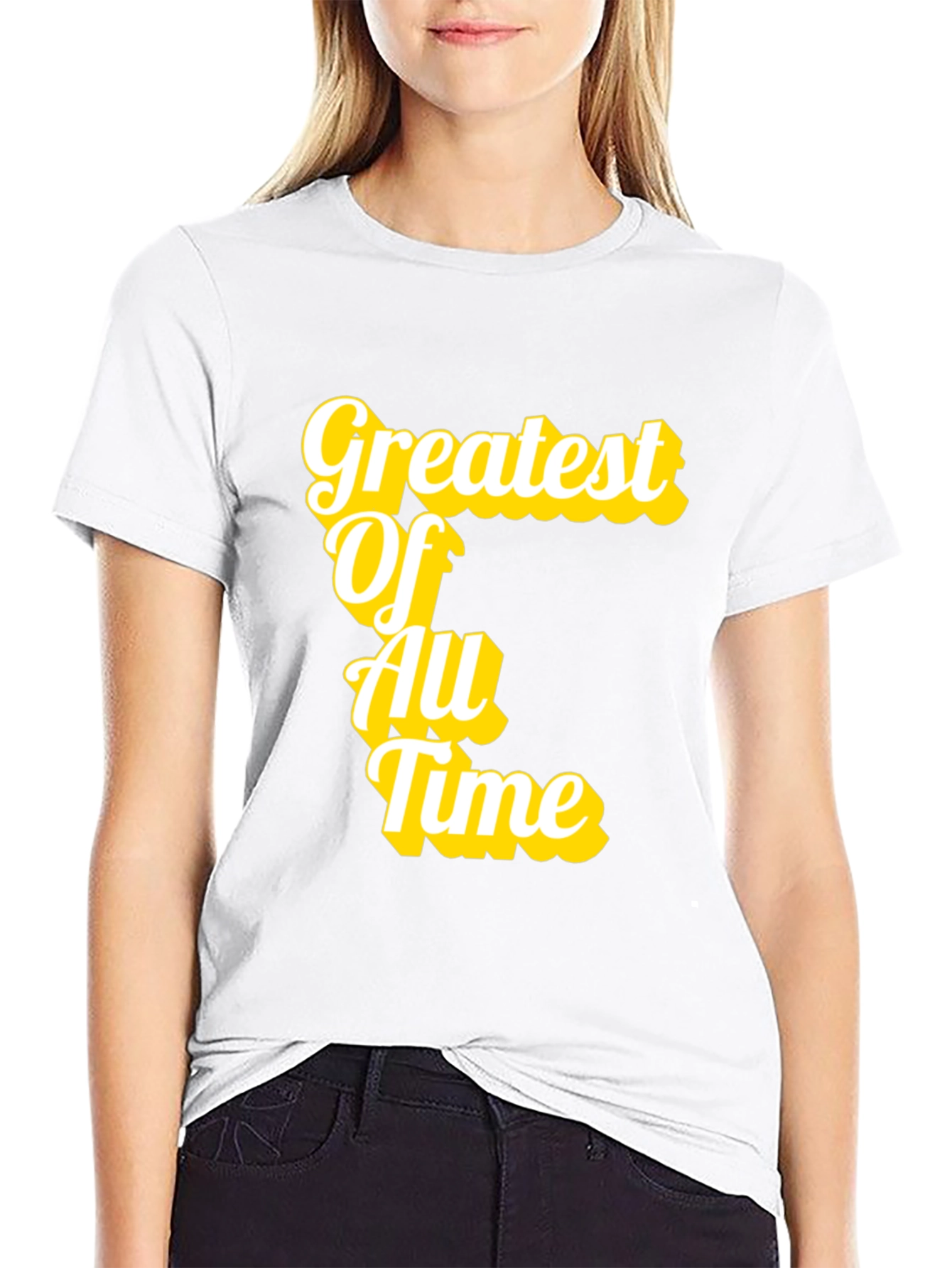 Greatest Of All Time T-Shirt Black Cotton