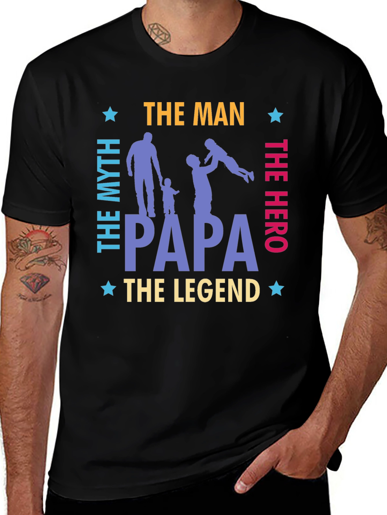 Papa The Man The Myth The Legend Hero T-Shirt