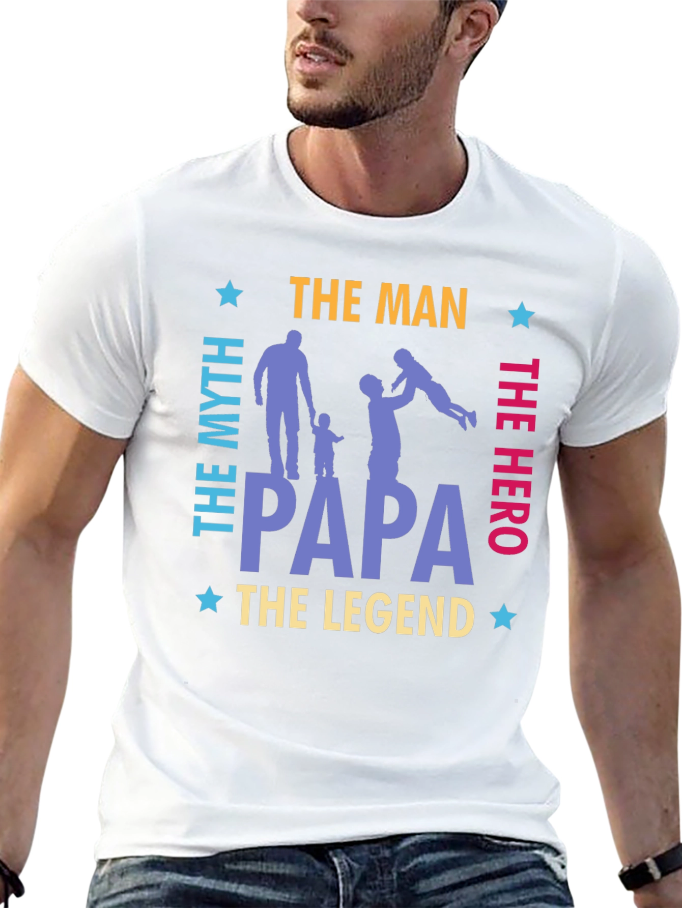 Papa The Man The Myth The Legend Hero T-Shirt
