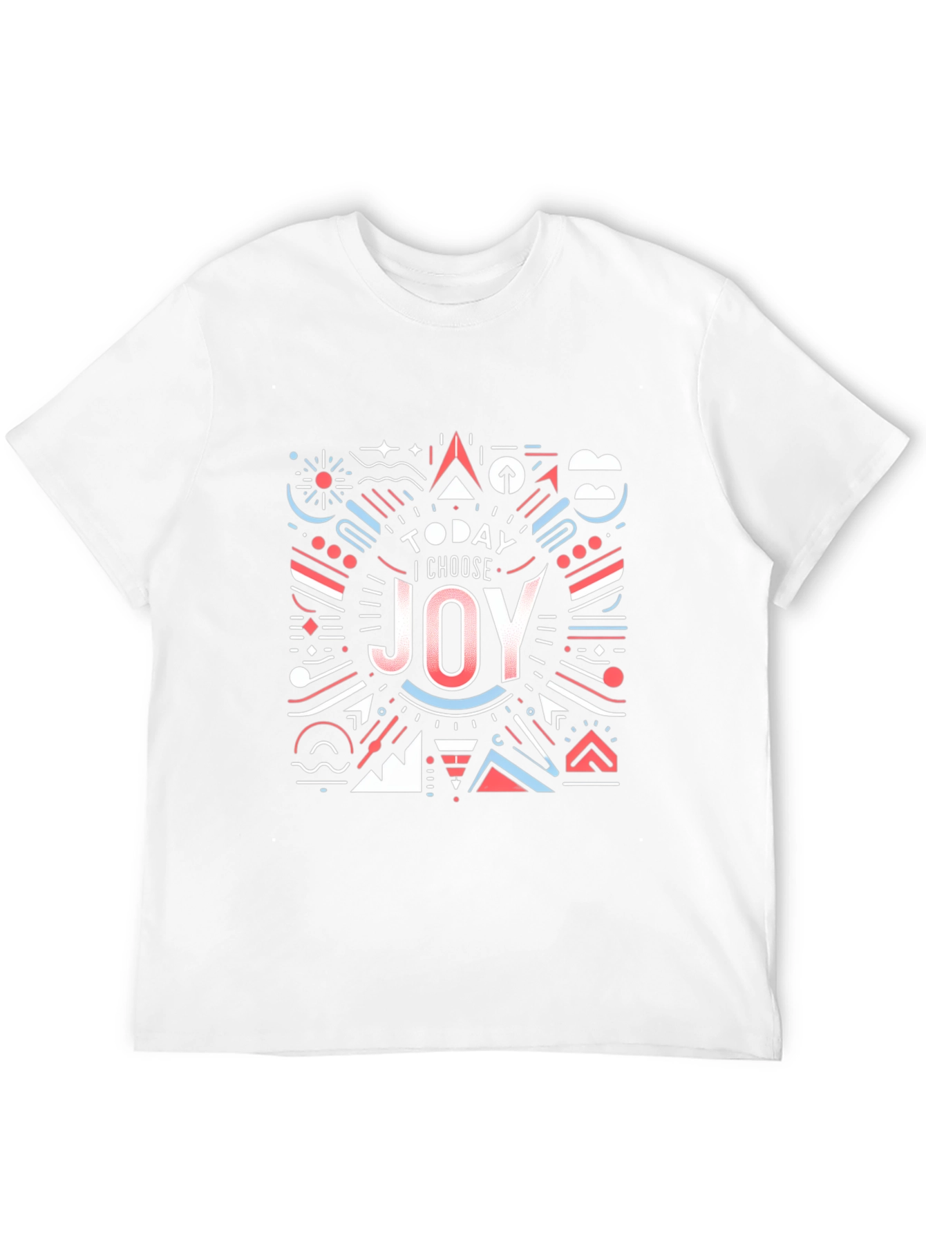 Choose Joy Graphic Tee - Modern Geometric Design