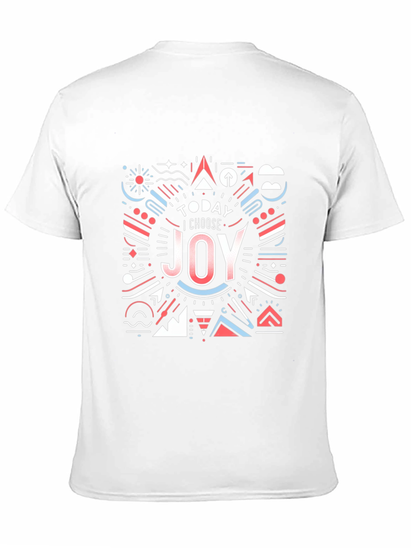 Choose Joy Graphic Tee - Modern Geometric Design
