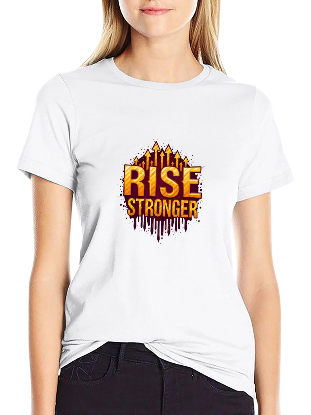 Rise Stronger Graphic Black T-Shirt