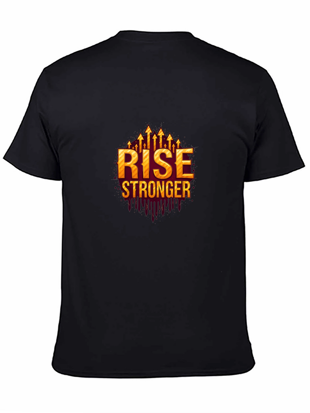 Rise Stronger Graphic Black T-Shirt