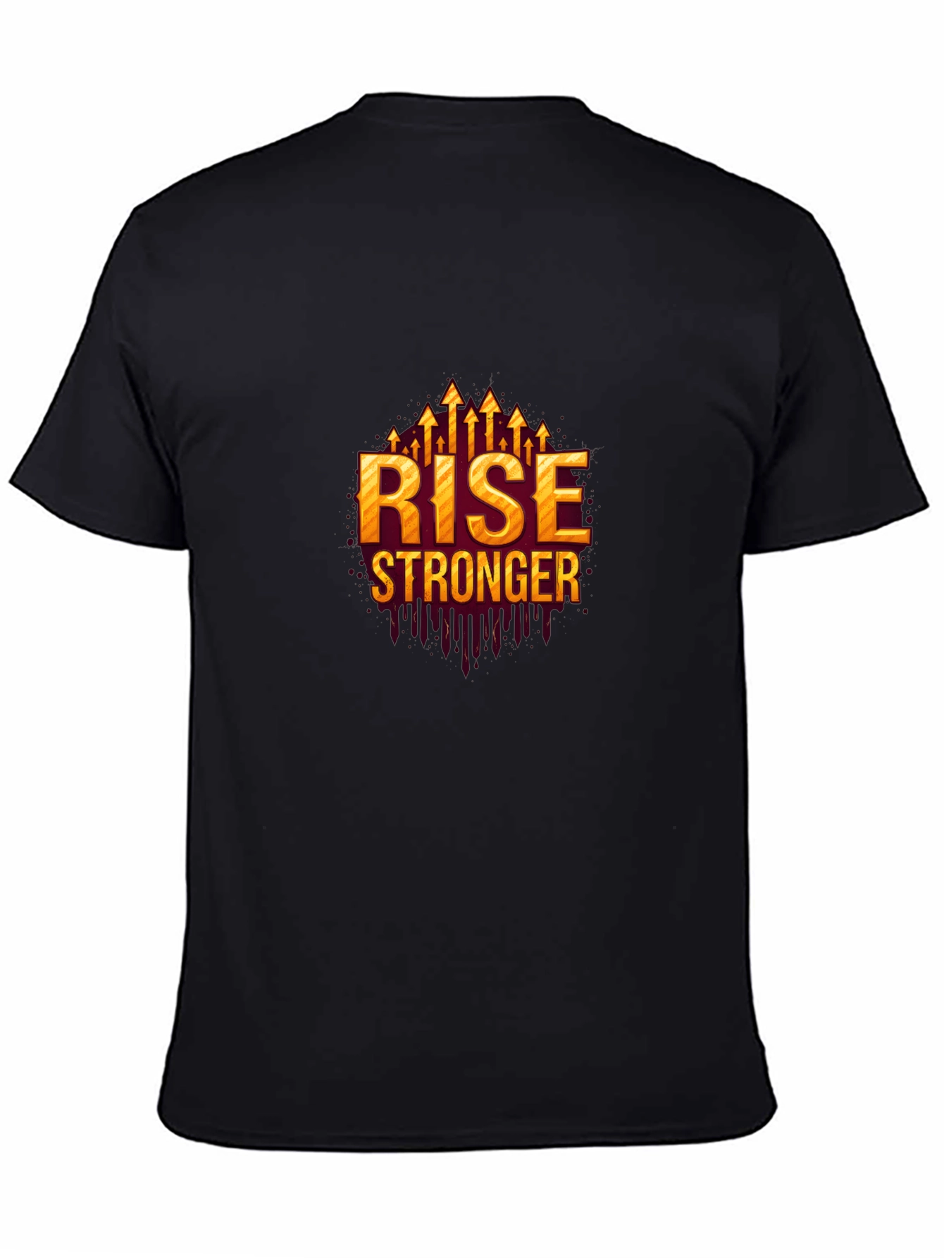 Rise Stronger Graphic Black T-Shirt