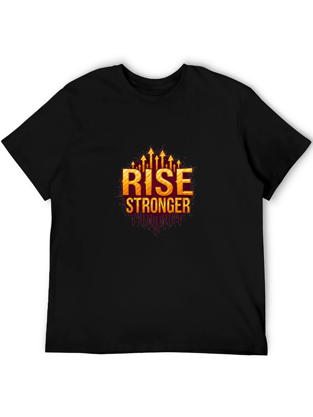 Rise Stronger Graphic Black T-Shirt