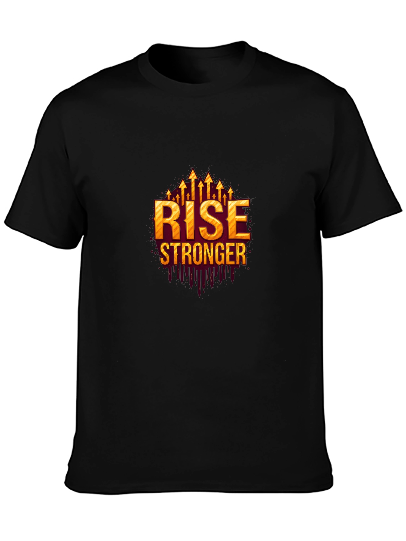 Rise Stronger Graphic Black T-Shirt