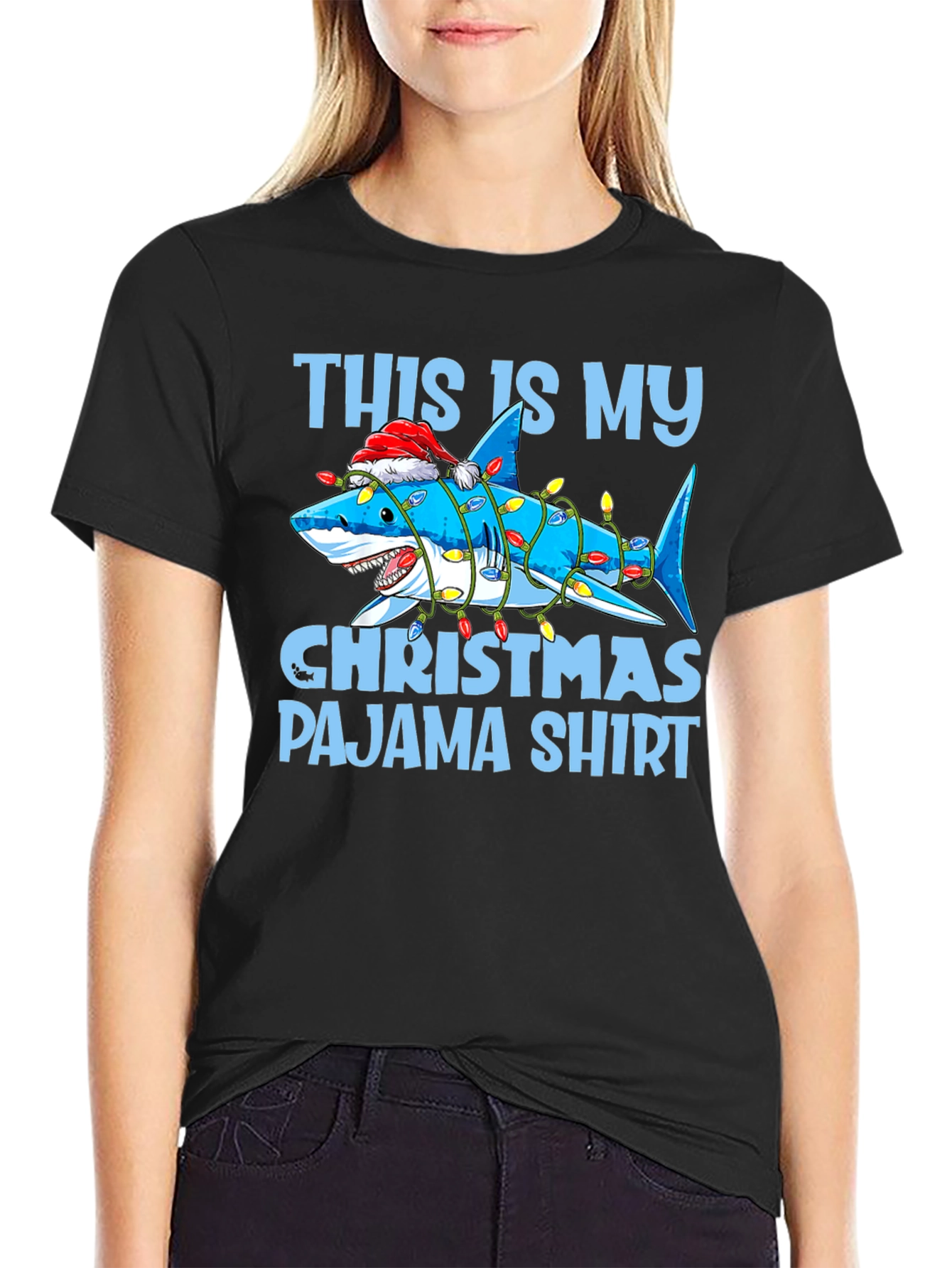 Shark Christmas Pajama Shirt