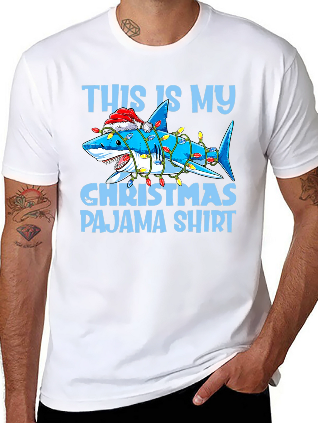 Shark Christmas Pajama Shirt