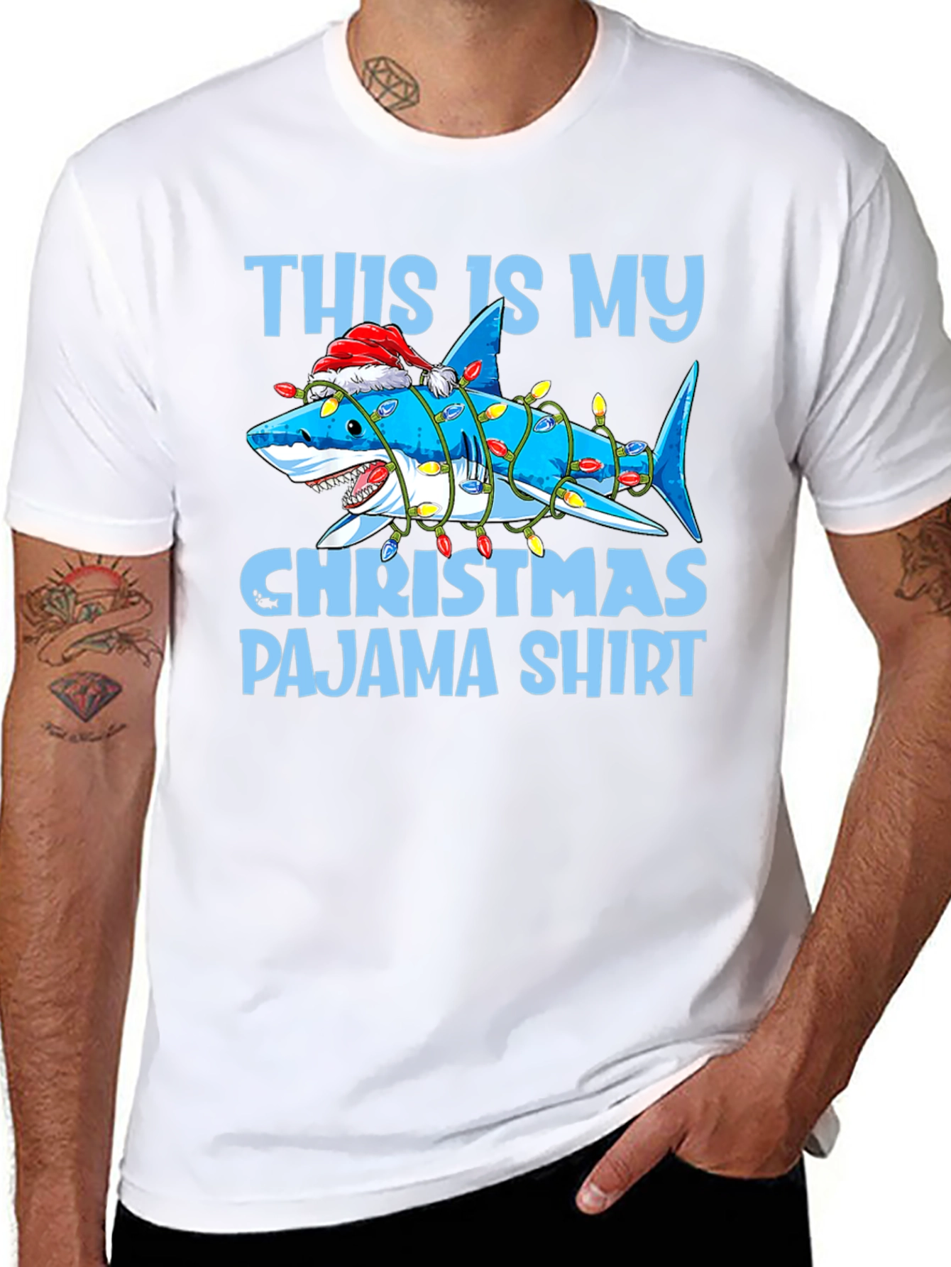 Shark Christmas Pajama Shirt