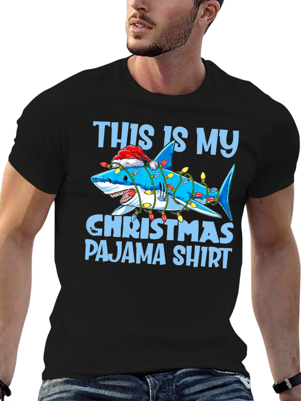 Shark Christmas Pajama Shirt