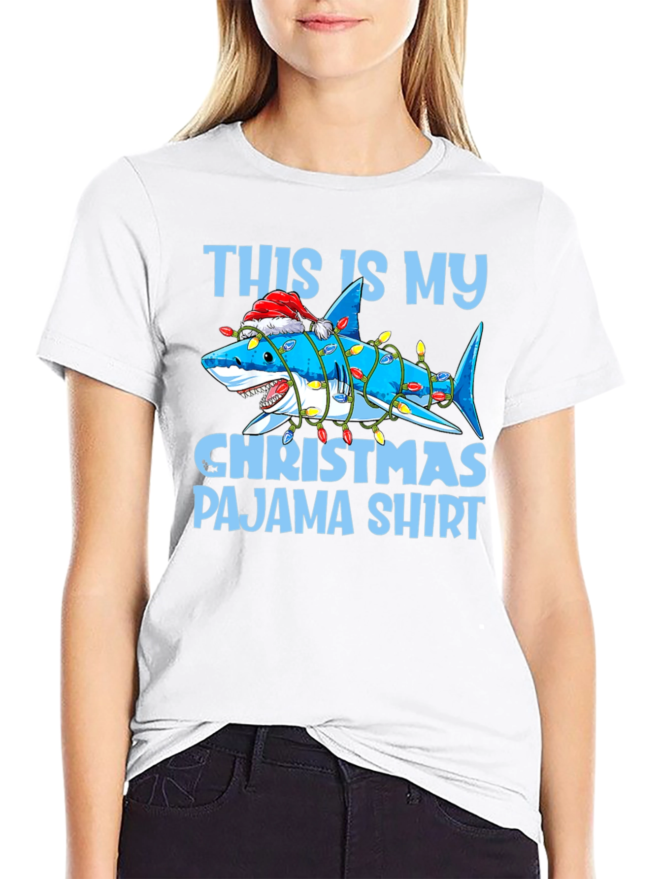 Shark Christmas Pajama Shirt