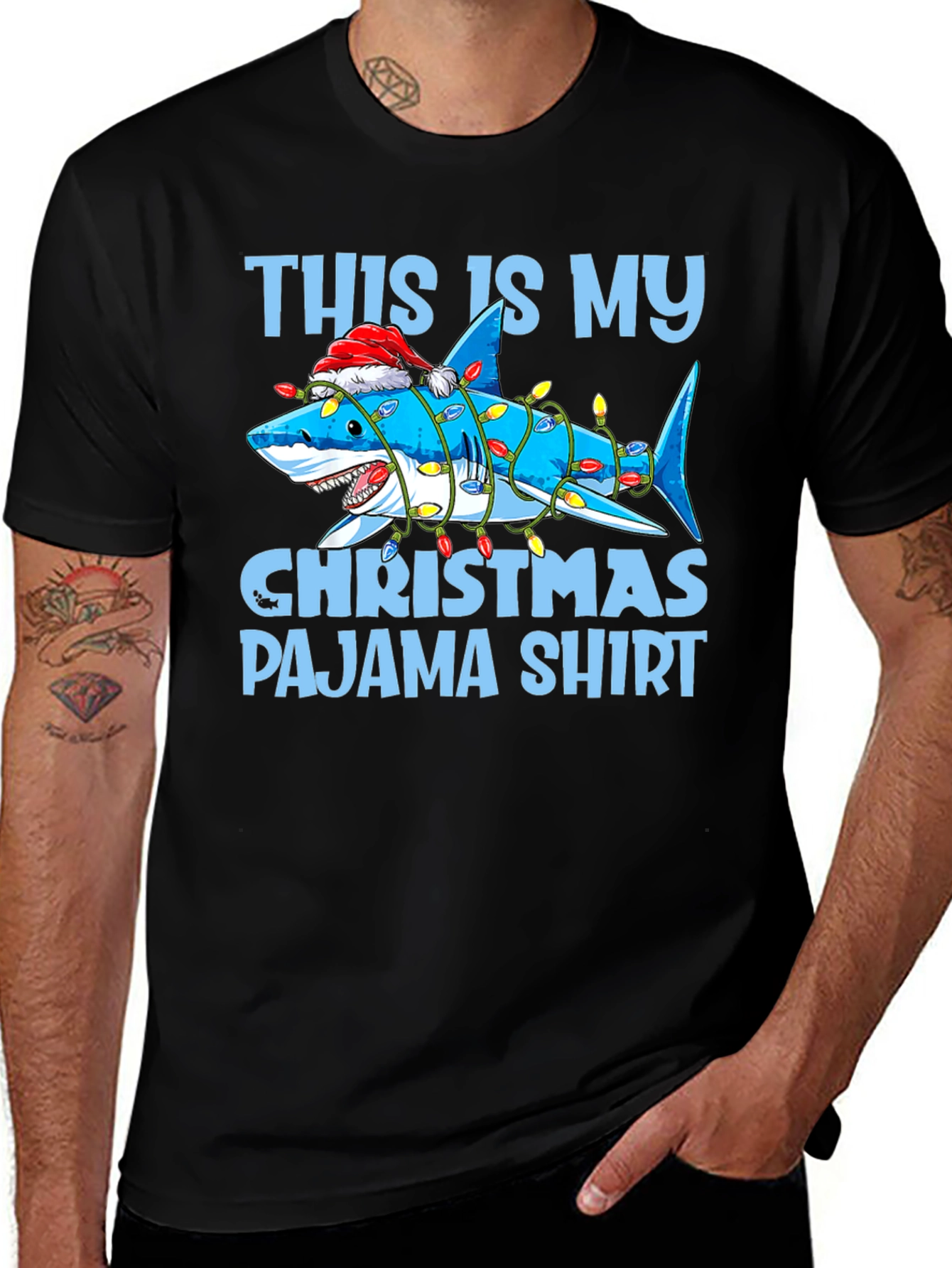 Shark Christmas Pajama Shirt