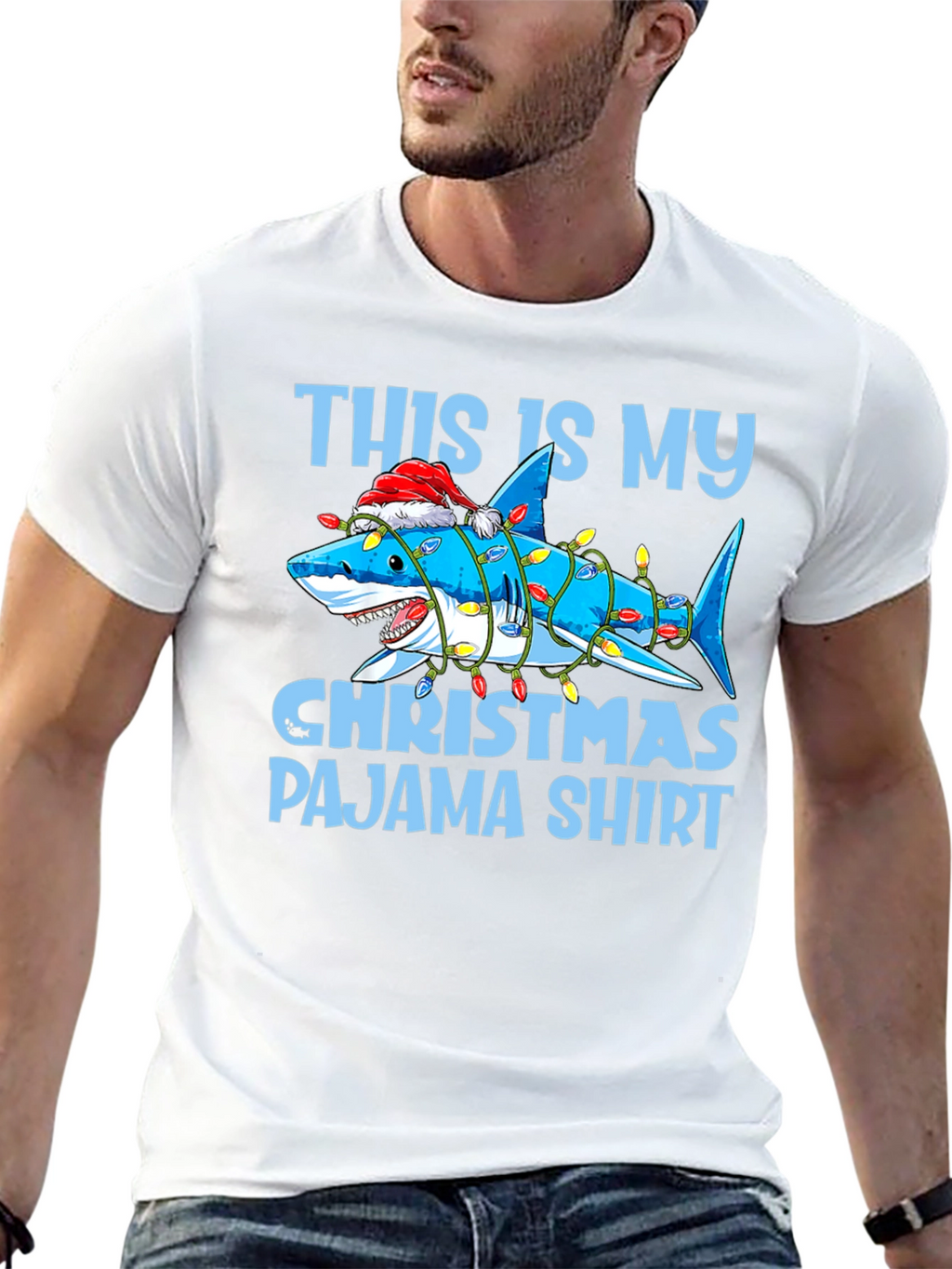Shark Christmas Pajama Shirt